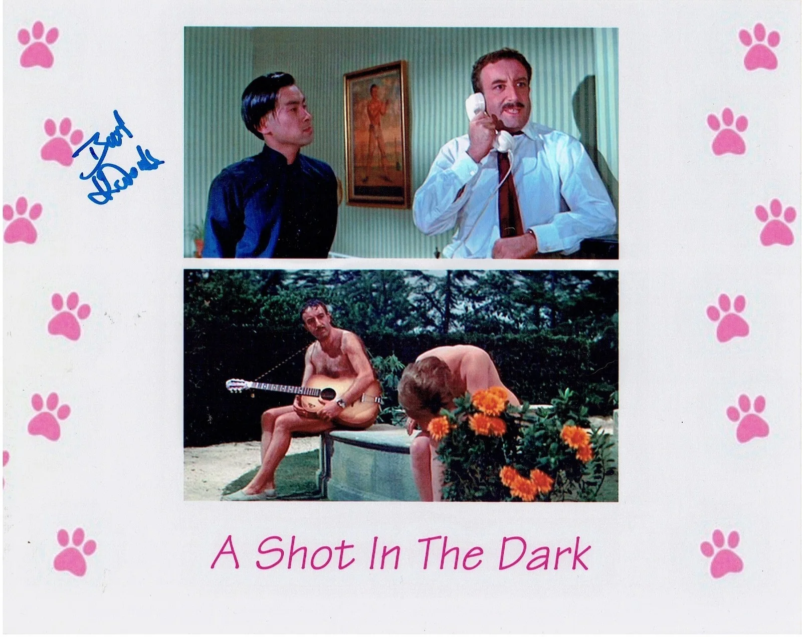 BURT KWOUK — BURT KWOUK HAND SIGNED PHOTO 10X8 PINK PANTHER - A SHOT IN THE DARK-JAMES BOND
