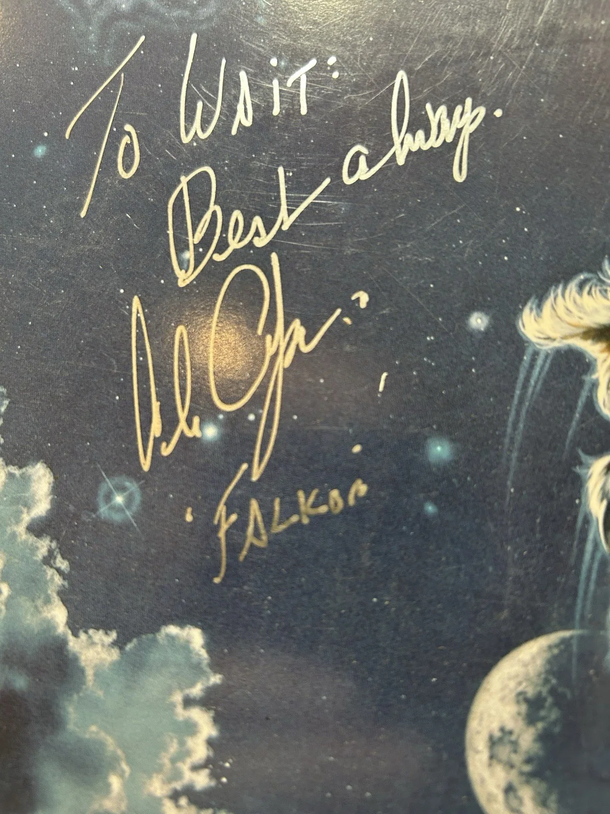 Alan Oppenheimer — SIGNED Alan Oppenheimer The NeverEnding Story LaserDisc Falkor Autograph Movies, изображение 2