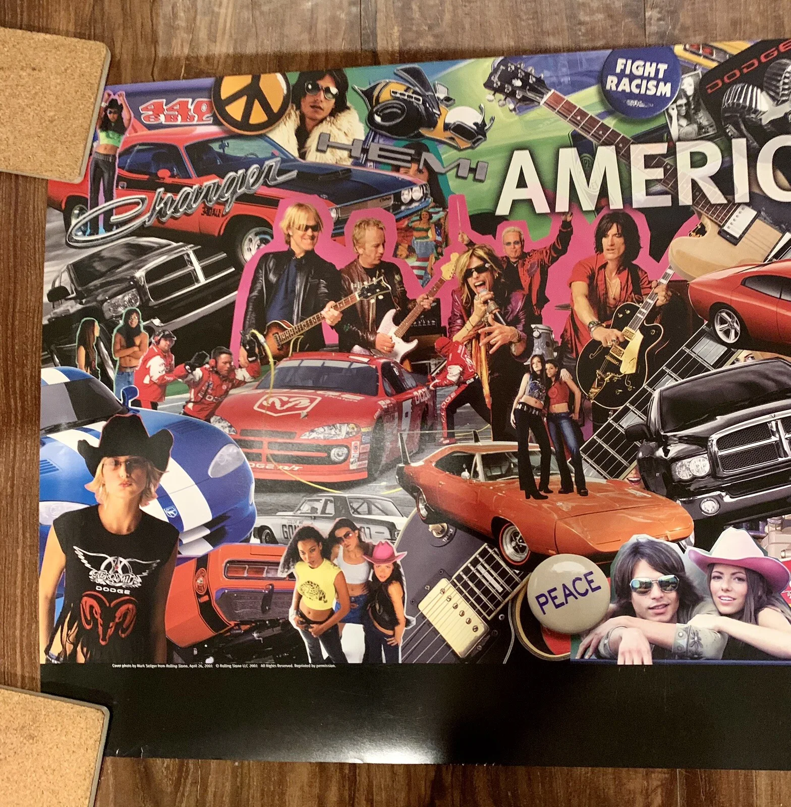 Aerosmith Autographed Poster Tyler, Perry, Kramer, Whitford, Hamilton Huge Autos, image 2