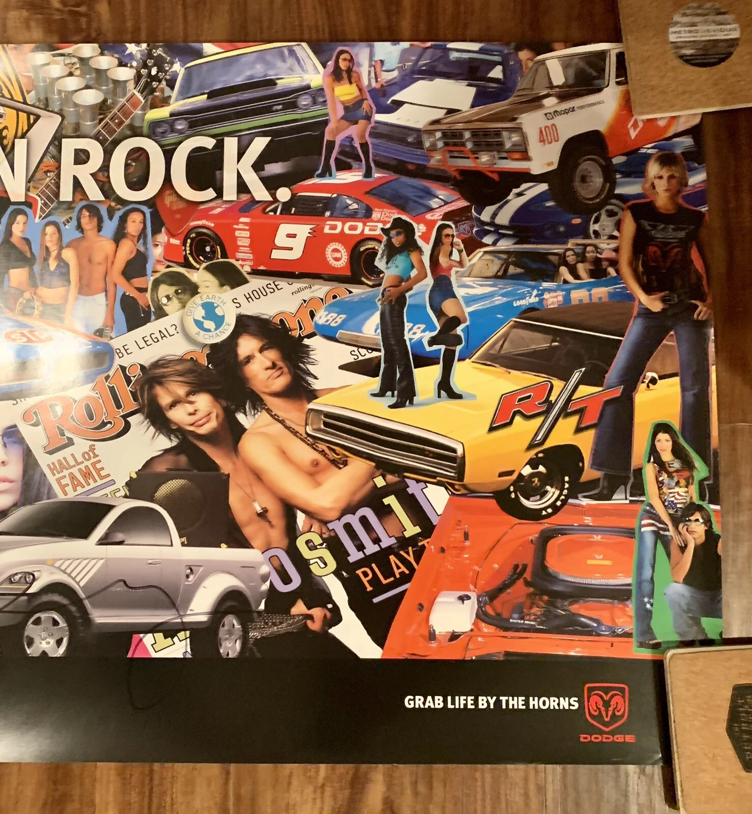Aerosmith Autographed Poster Tyler, Perry, Kramer, Whitford, Hamilton Huge Autos, image 5