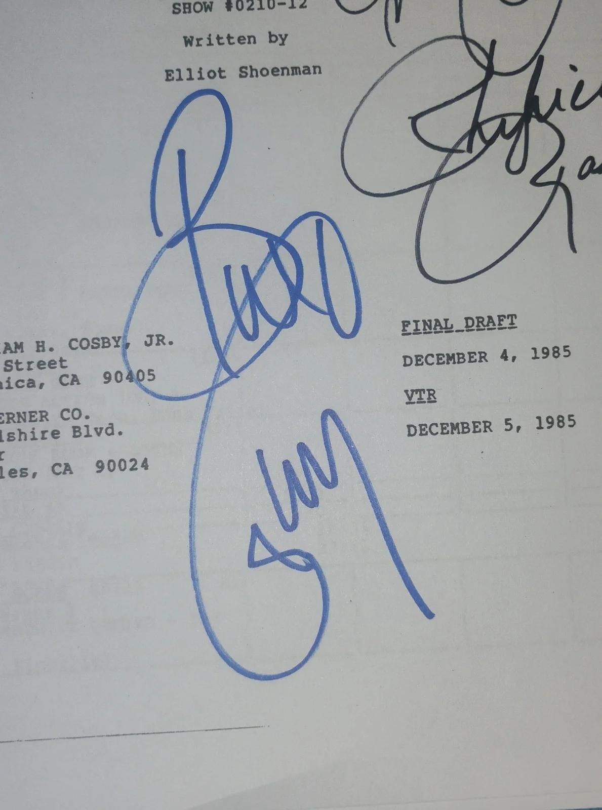 Bill Cosby & Phylicia Rashad Hand Signed The Cosby Show Script COA NO US TARIFFS, image 3