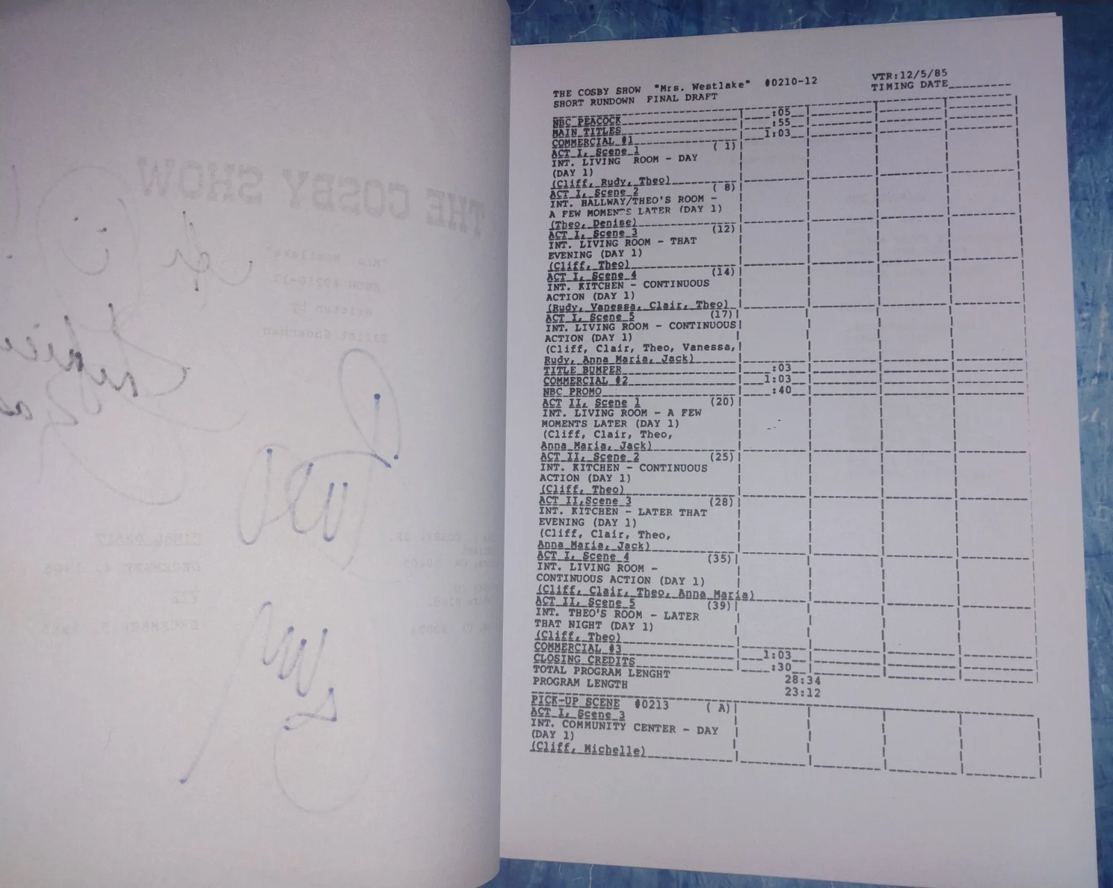 Bill Cosby & Phylicia Rashad Hand Signed The Cosby Show Script COA NO US TARIFFS, image 5