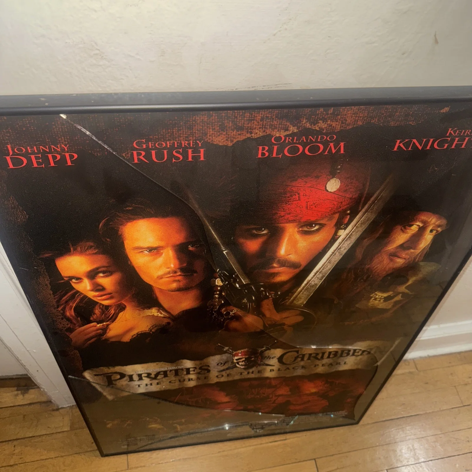 Johnny Depp Pirates Of The Caribbean Movie Poster Photo Beckett NICE FAST SHIP, изображение 2
