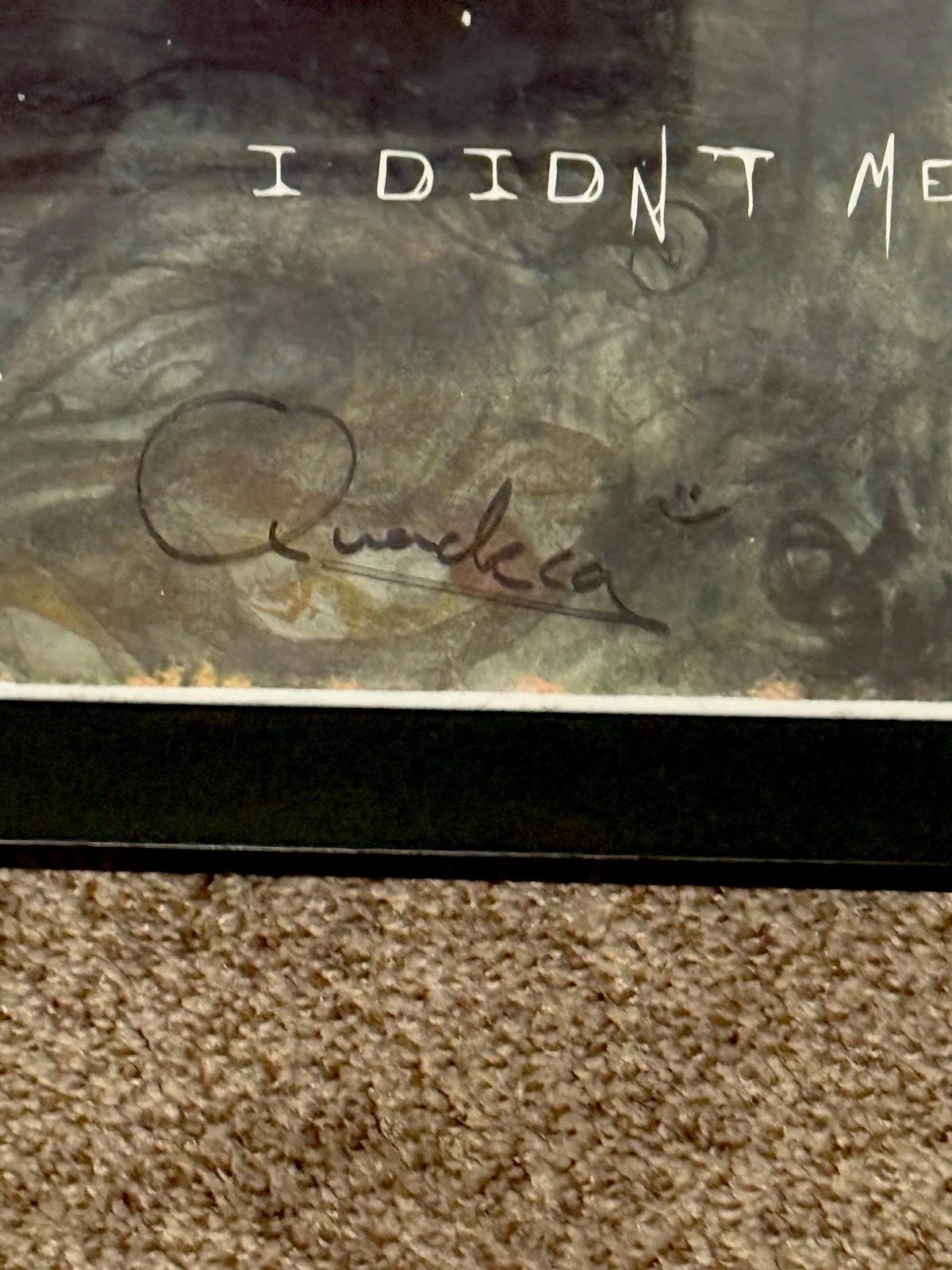 Quadeca 'I Didn't Mean to Haunt You' Signed Poster Autographed With Smile, изображение 2