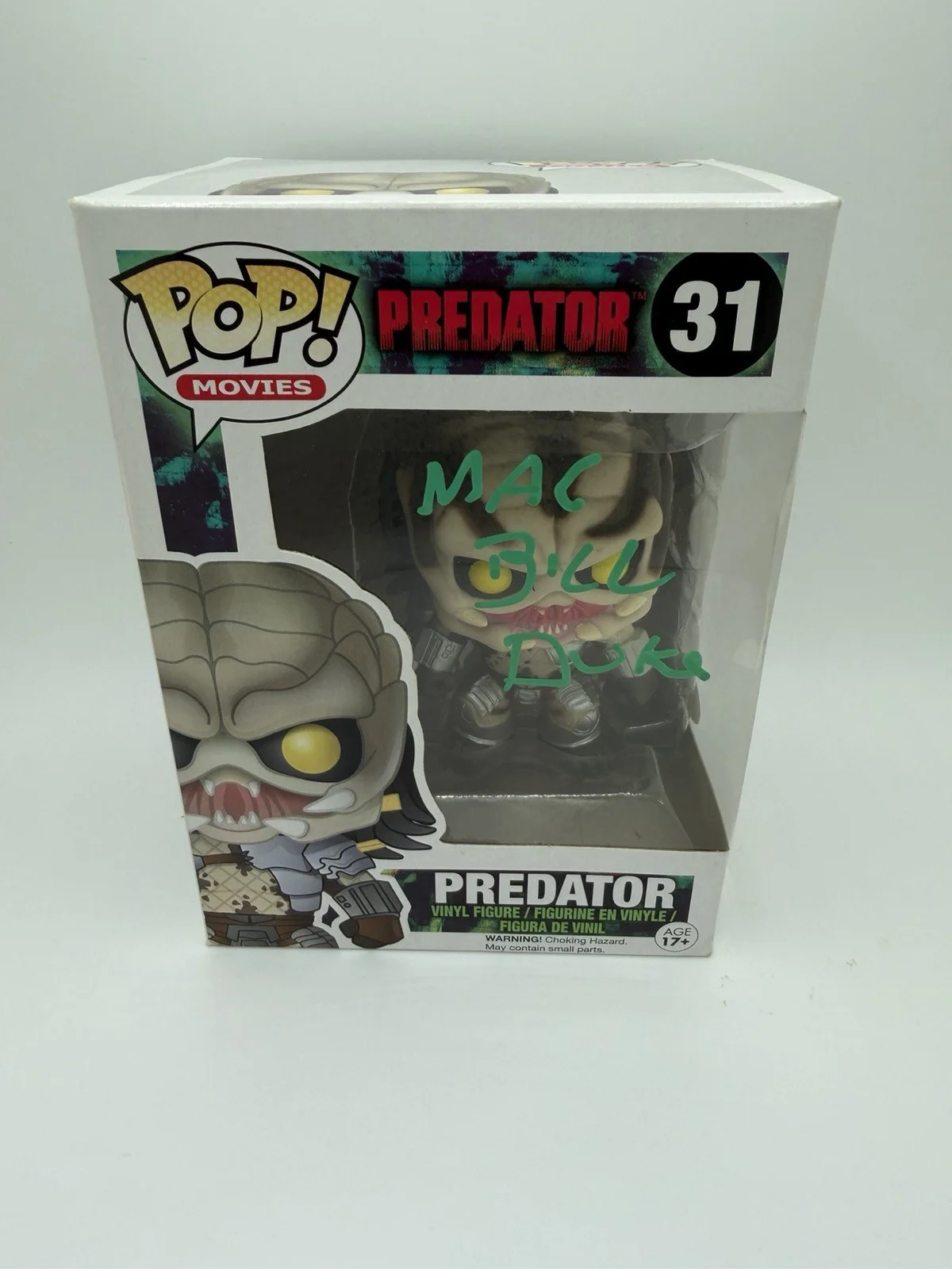 BILL DUKE SIGNED PREDATOR FUNKO POP W/ “MAC” CN INSC. EXACT PROOF JSA COA, image 3