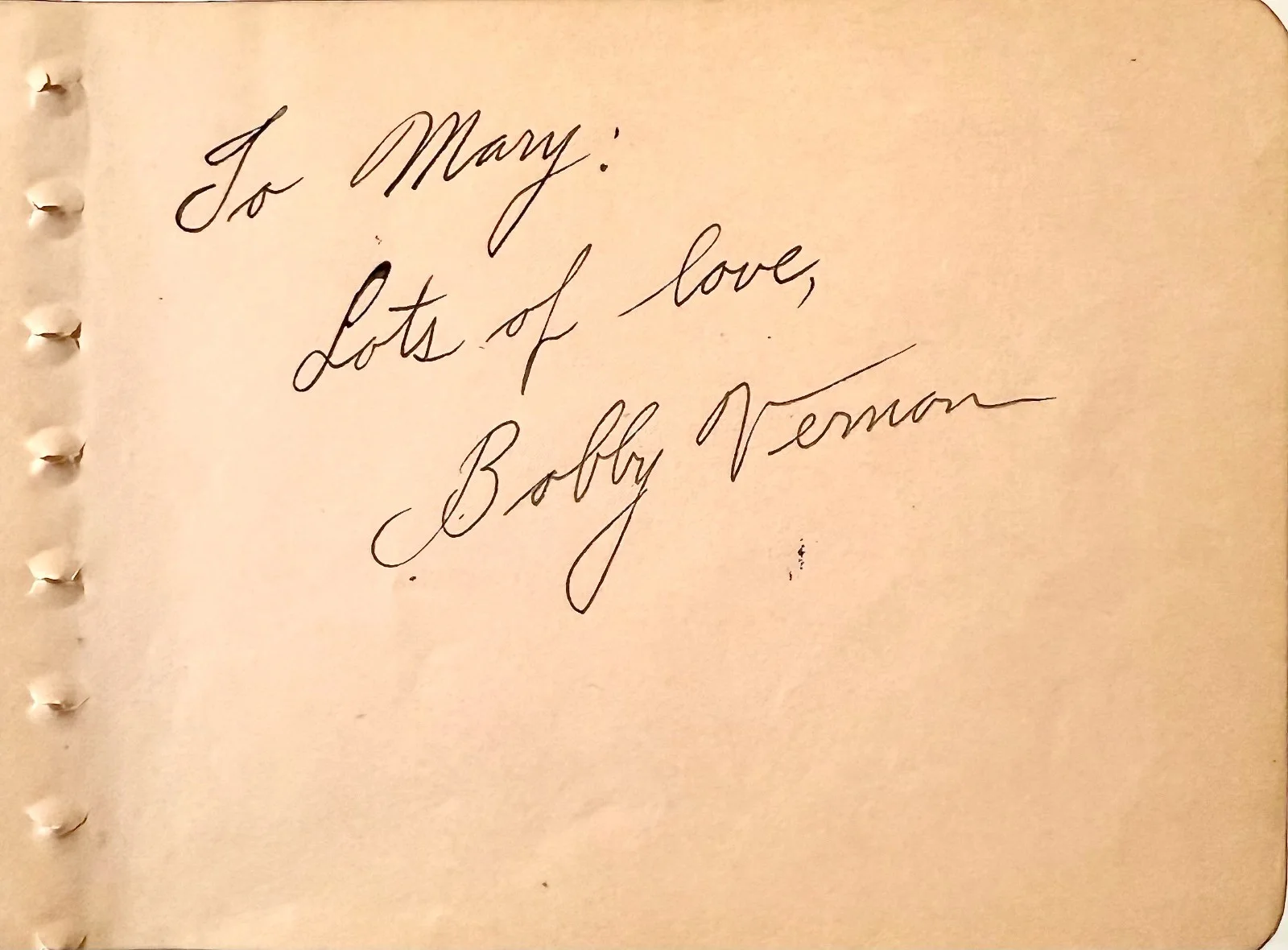 Bobby Vernon — BOBBY VERNON Signed Autographed 4" x 5" ALBUM PAGE The Danger Girl SILENT FILMS, изображение 3