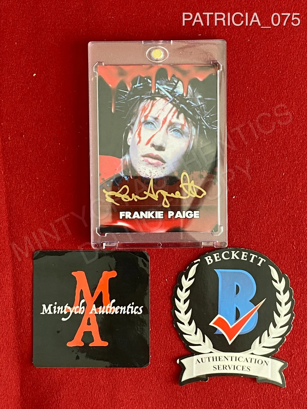 Patricia Arquette — Patricia Arquette signed Stigmata Frankie Paige trading card Beckett COA