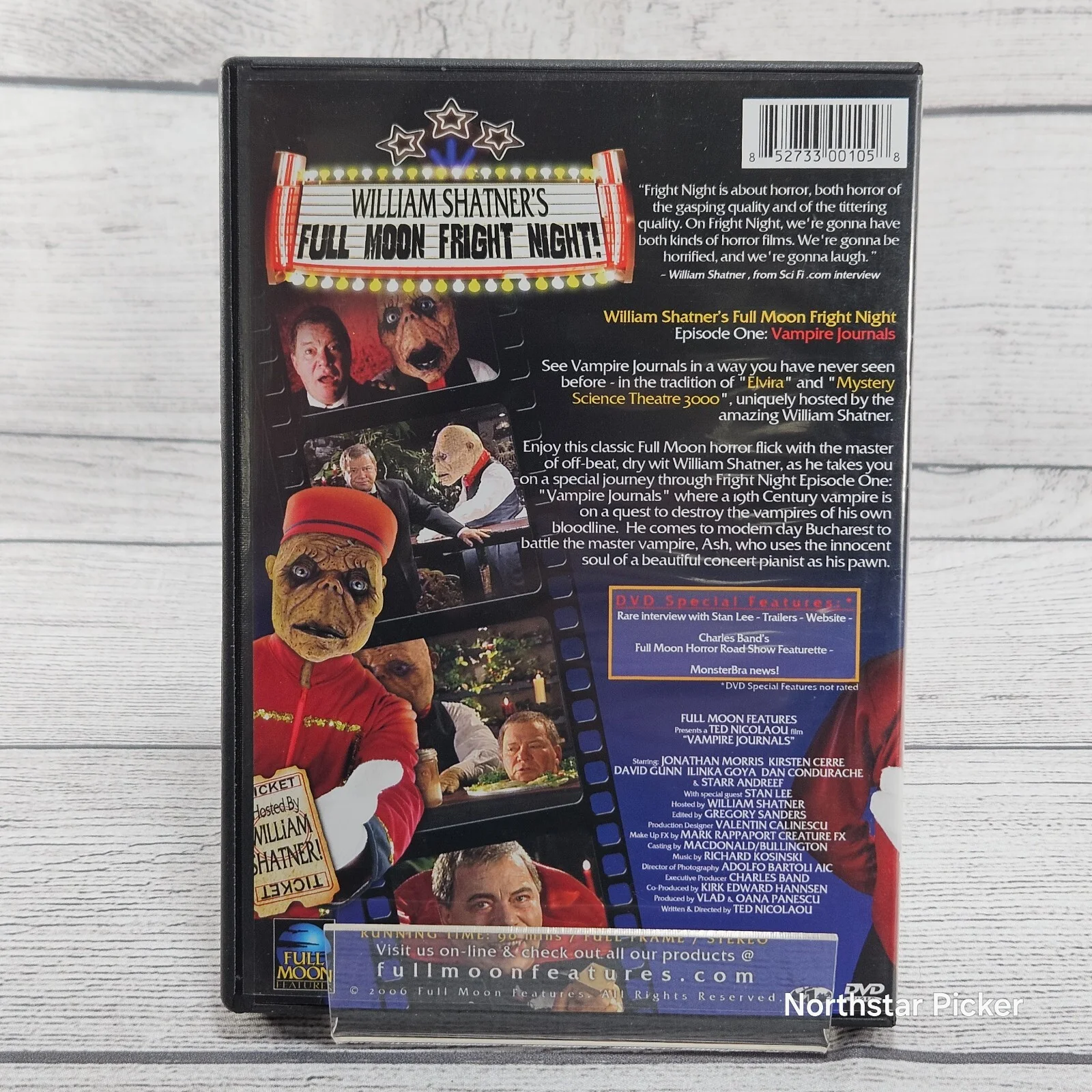 Charles Band — Charles Band Autograph on William Shatner's Full Moon Fright Night Presents DVD, image 2