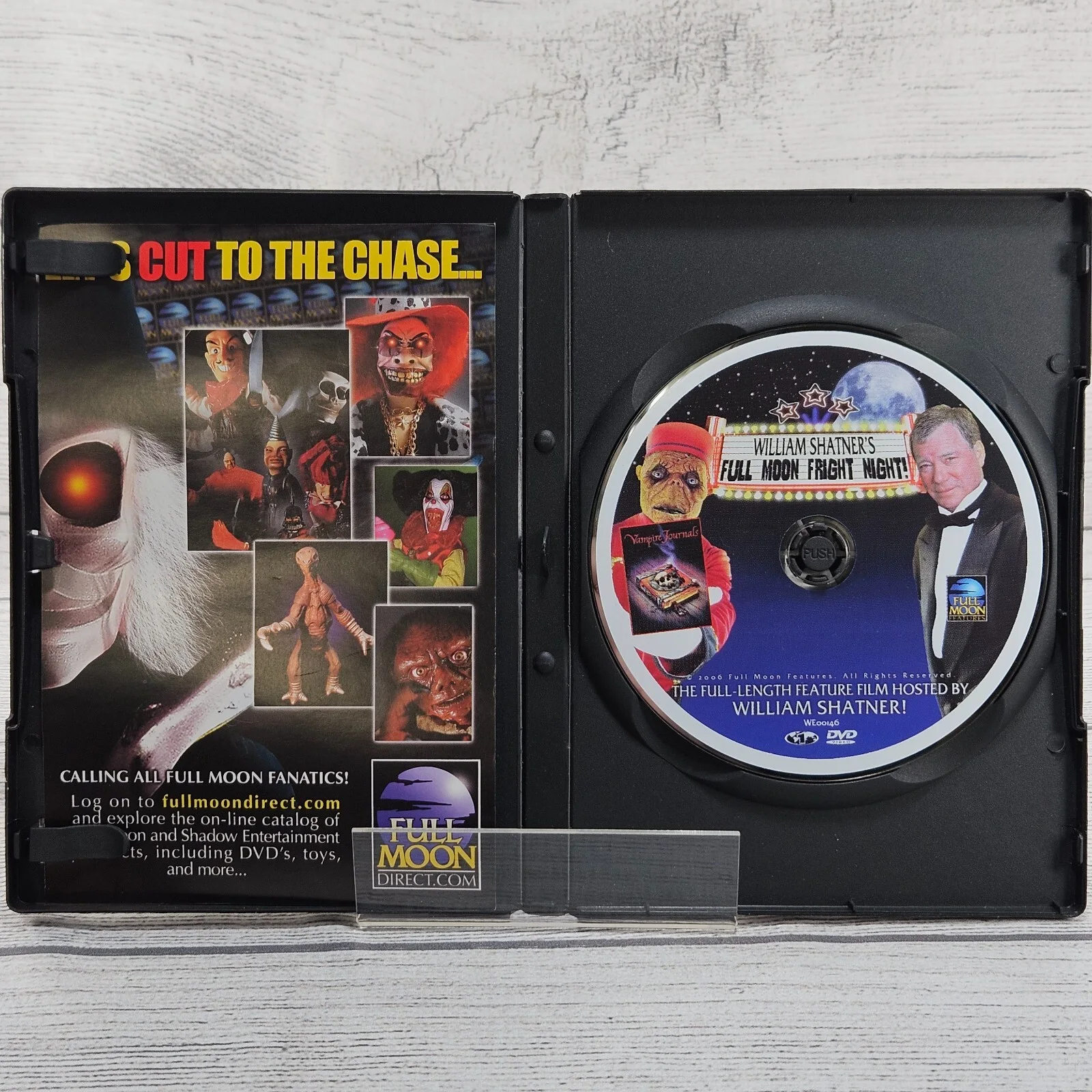 Charles Band — Charles Band Autograph on William Shatner's Full Moon Fright Night Presents DVD, image 4