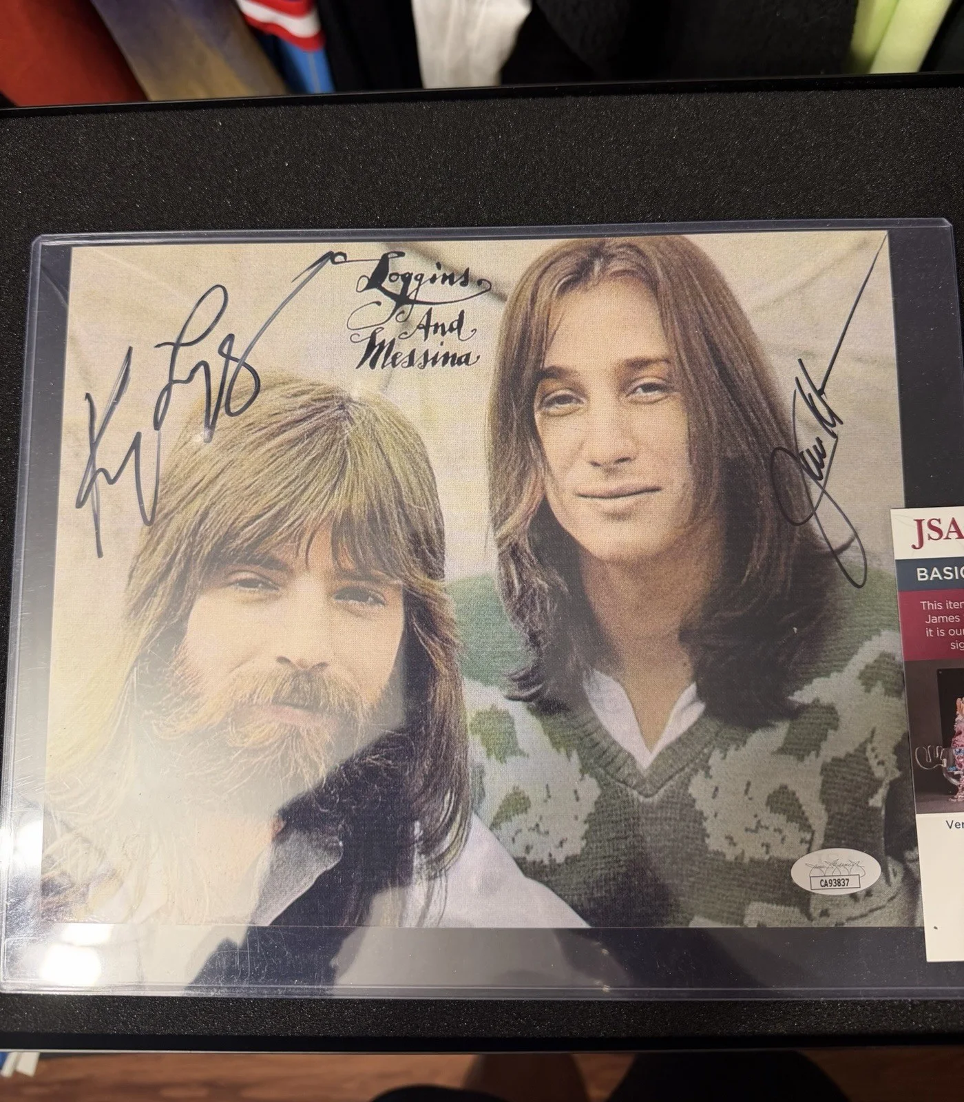 Kenny Loggins & Jim Messina Dual Signed Album Cover 8*10 Photo JSA READ!!🔥, изображение 2