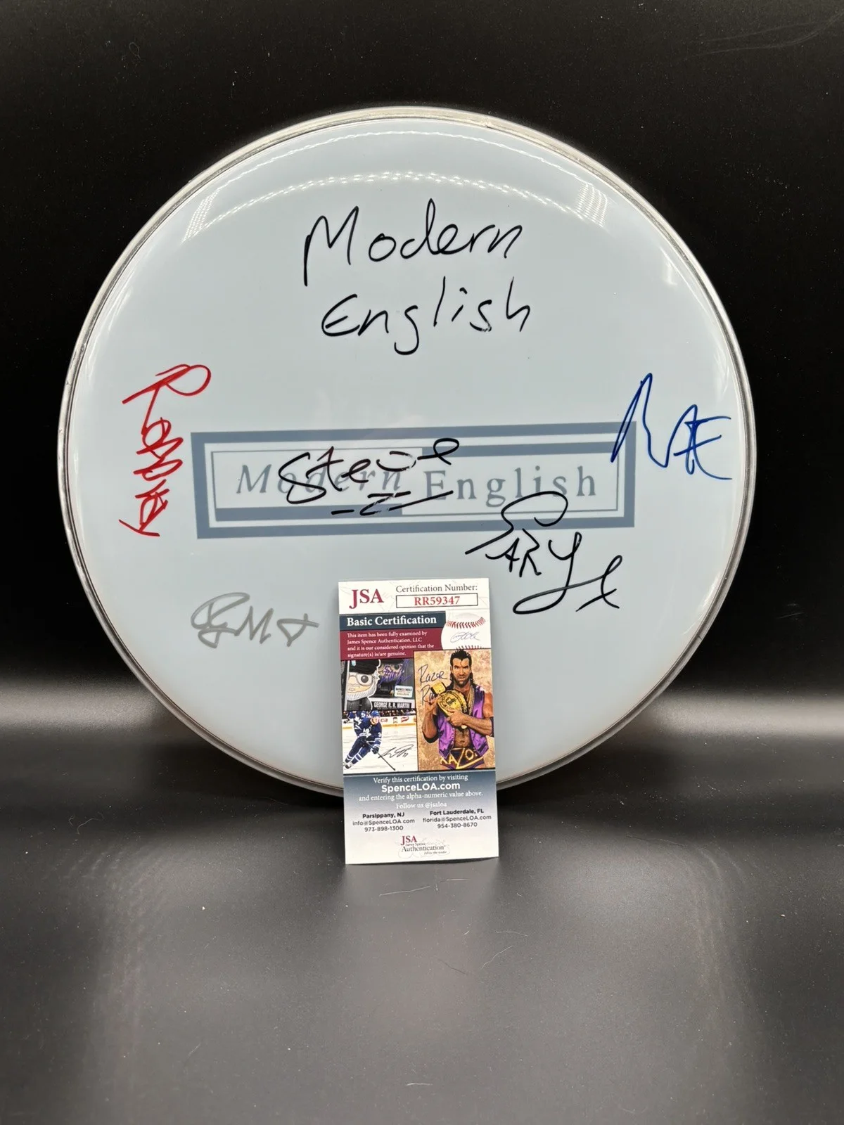 Modern English autograph on drum (JSA), image 3