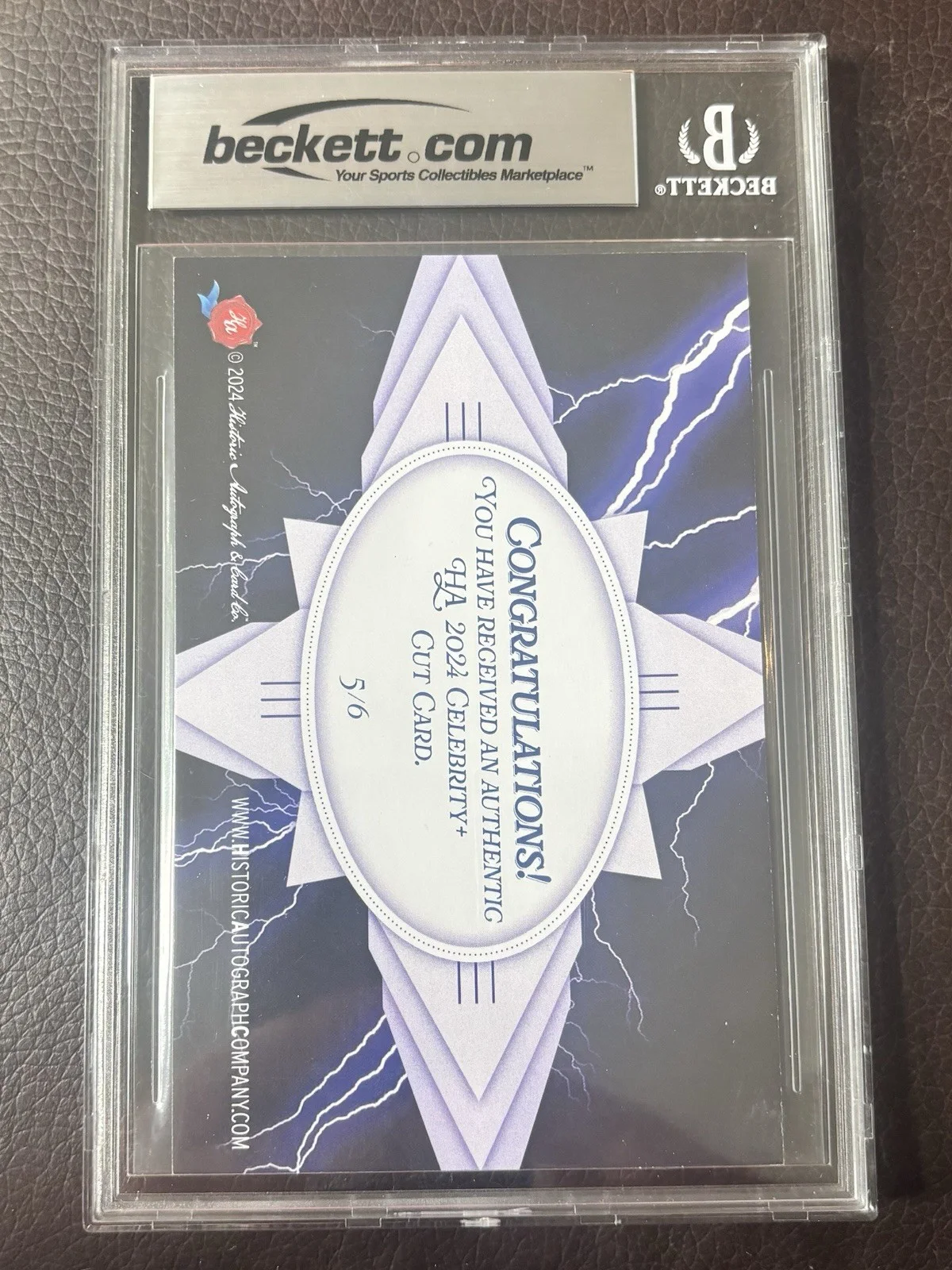 Historic Autographs RAYMOND BURR #5/6 "PERRY MASON" Beckett Authentic, изображение 2