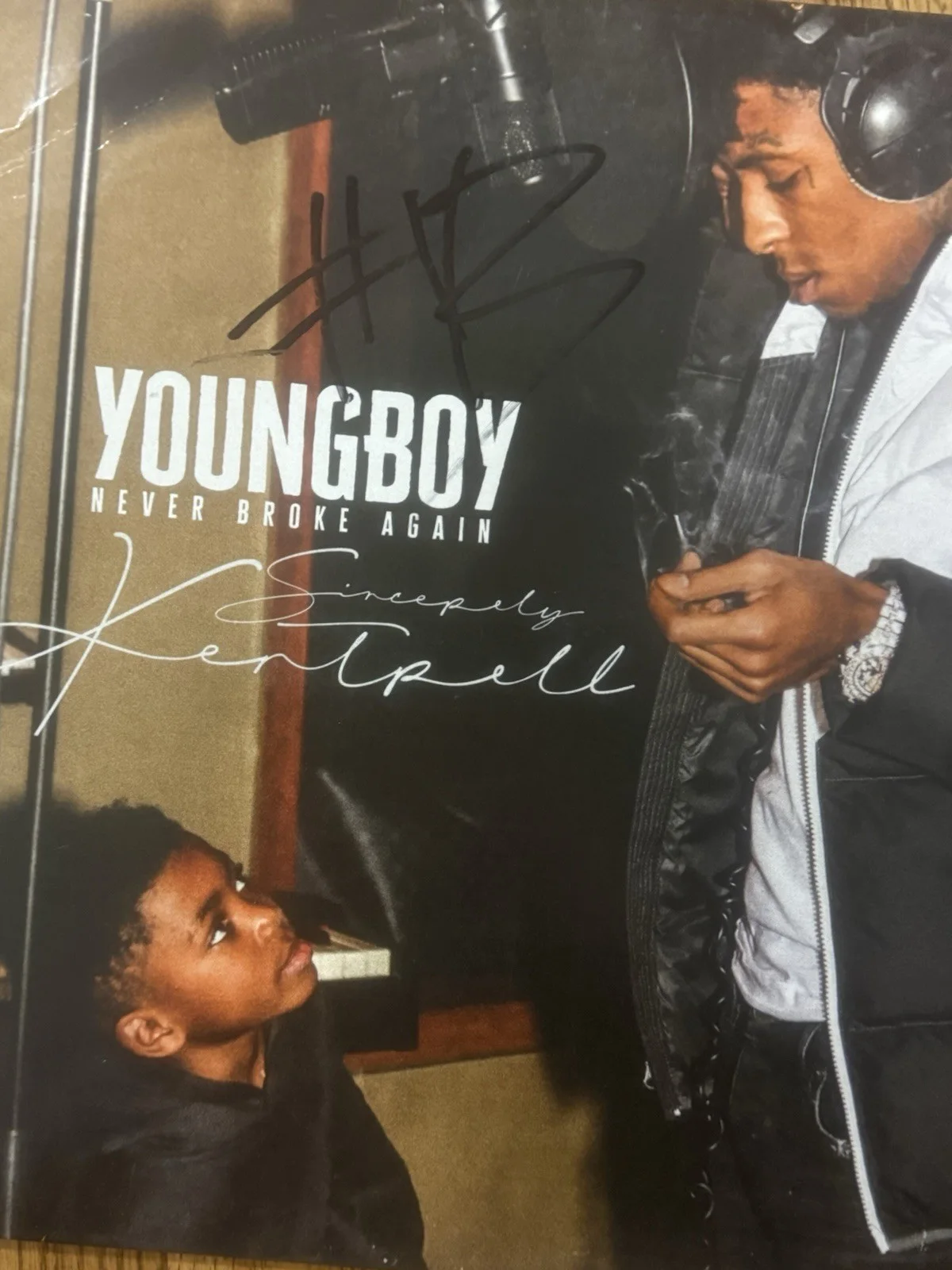 NBA YOUNGBOY SIGNED AUTOGRAPH VINYL ALBUM SINCERELY, KENTRELL PSA/DNA COA RARE, изображение 2