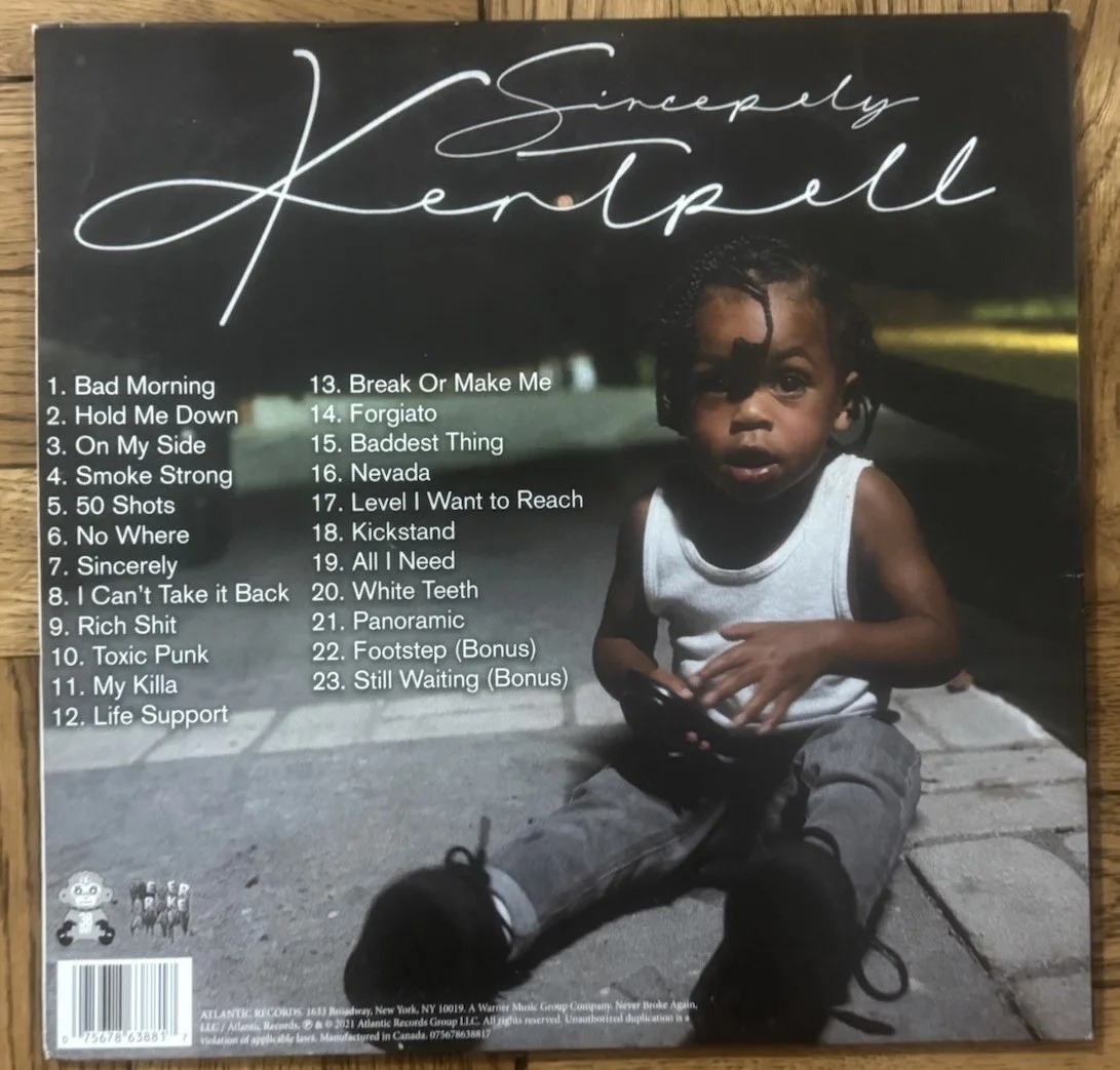 NBA YOUNGBOY SIGNED AUTOGRAPH VINYL ALBUM SINCERELY, KENTRELL PSA/DNA COA RARE, изображение 3