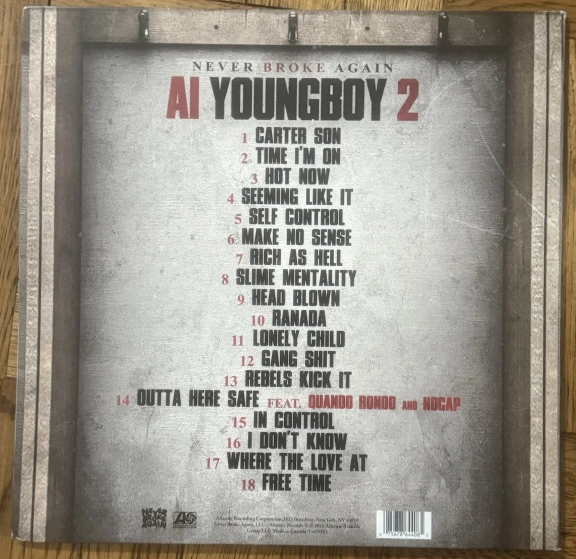 NBA YOUNGBOY SIGNED AUTOGRAPH VINYL ALBUM AI YOUNGBOY 2 PSA/DNA COA RARE, изображение 3