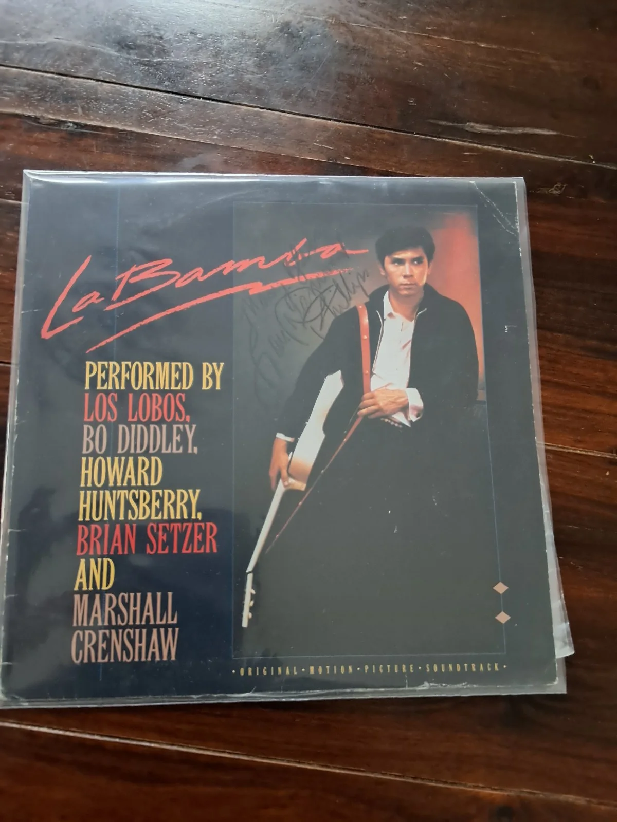 Signed Lou Diamond Phillips La Bamba Soundtrack Autographed Los Lobos, image 3
