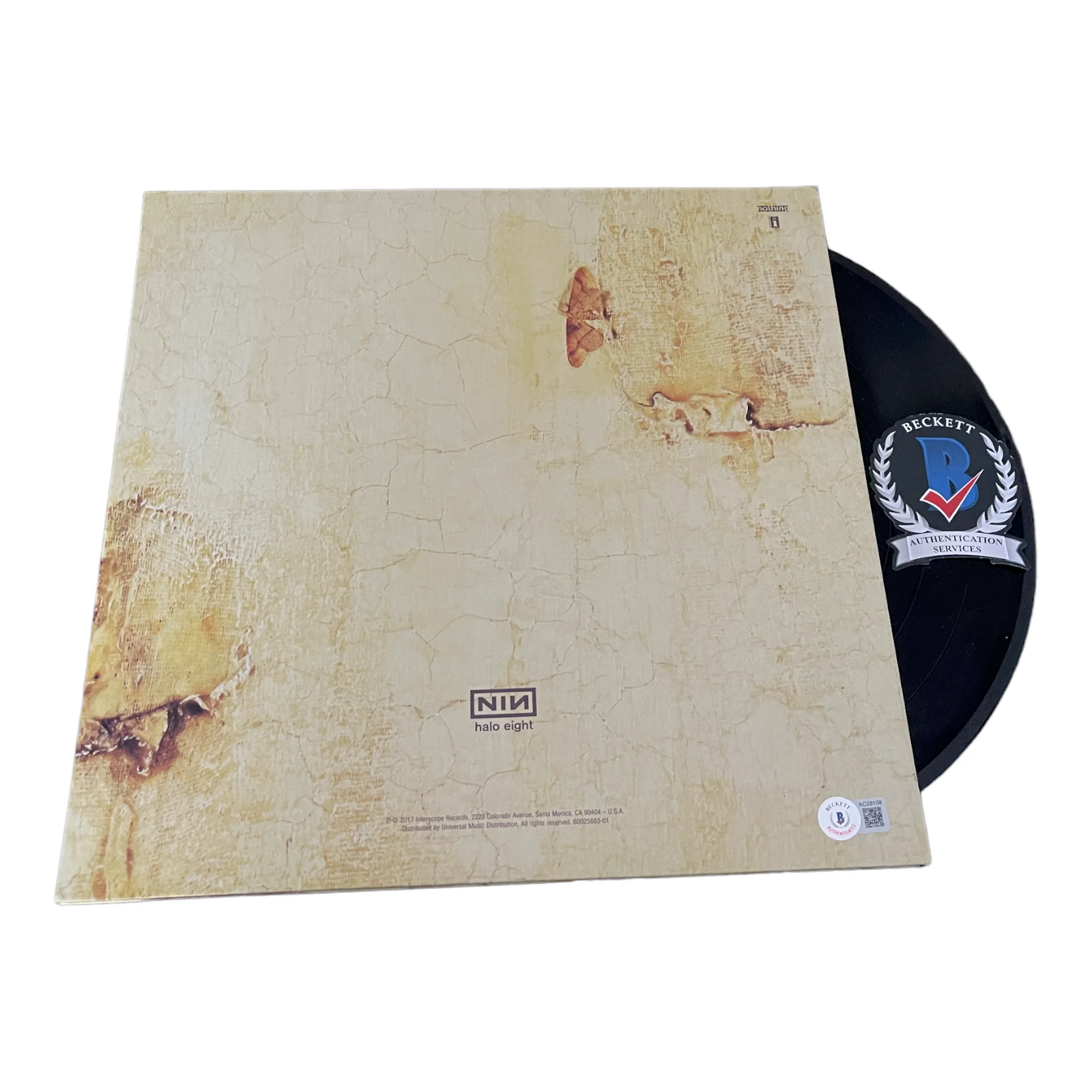 TRENT REZNOR SIGNED AUTOGRAPH NINE INCH NAILS THE DOWNWARD SPIRAL LP VINYL BAS, изображение 2