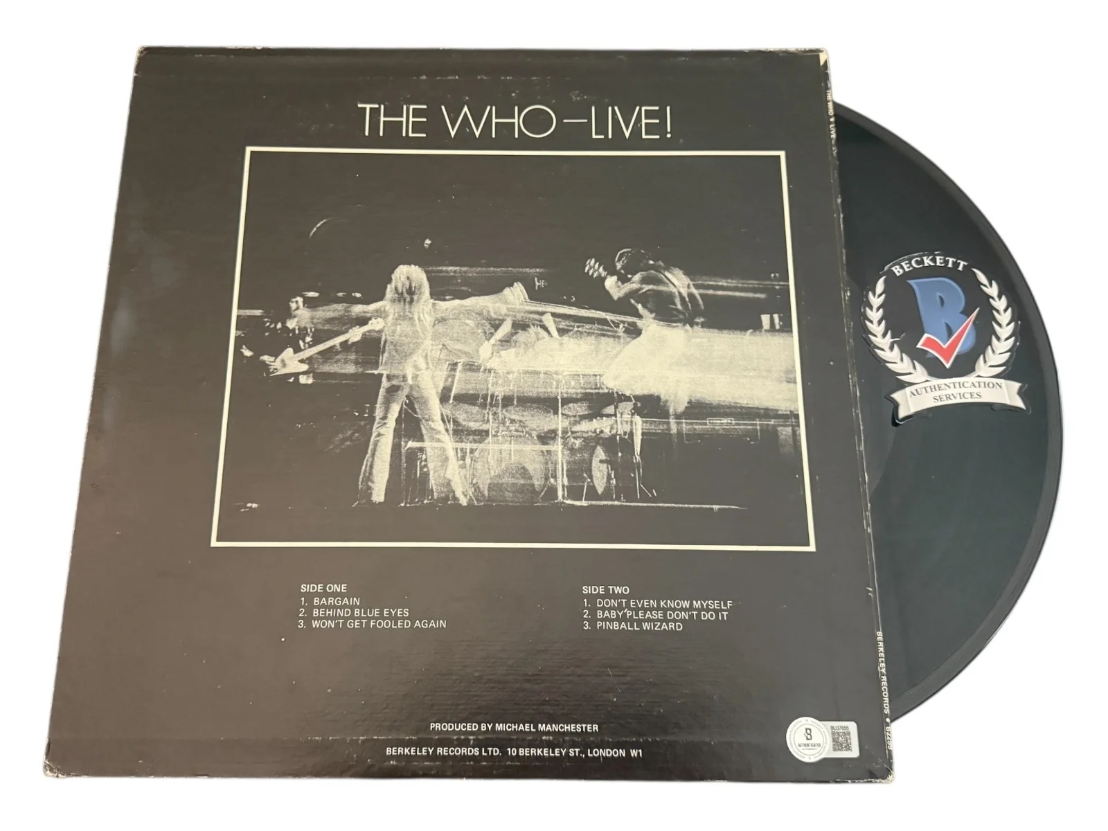 PETE TOWNSHEND SIGNED AUTOGRAPH THE WHO LIVE ALBUM VINYL LP BECKETT BAS, изображение 2