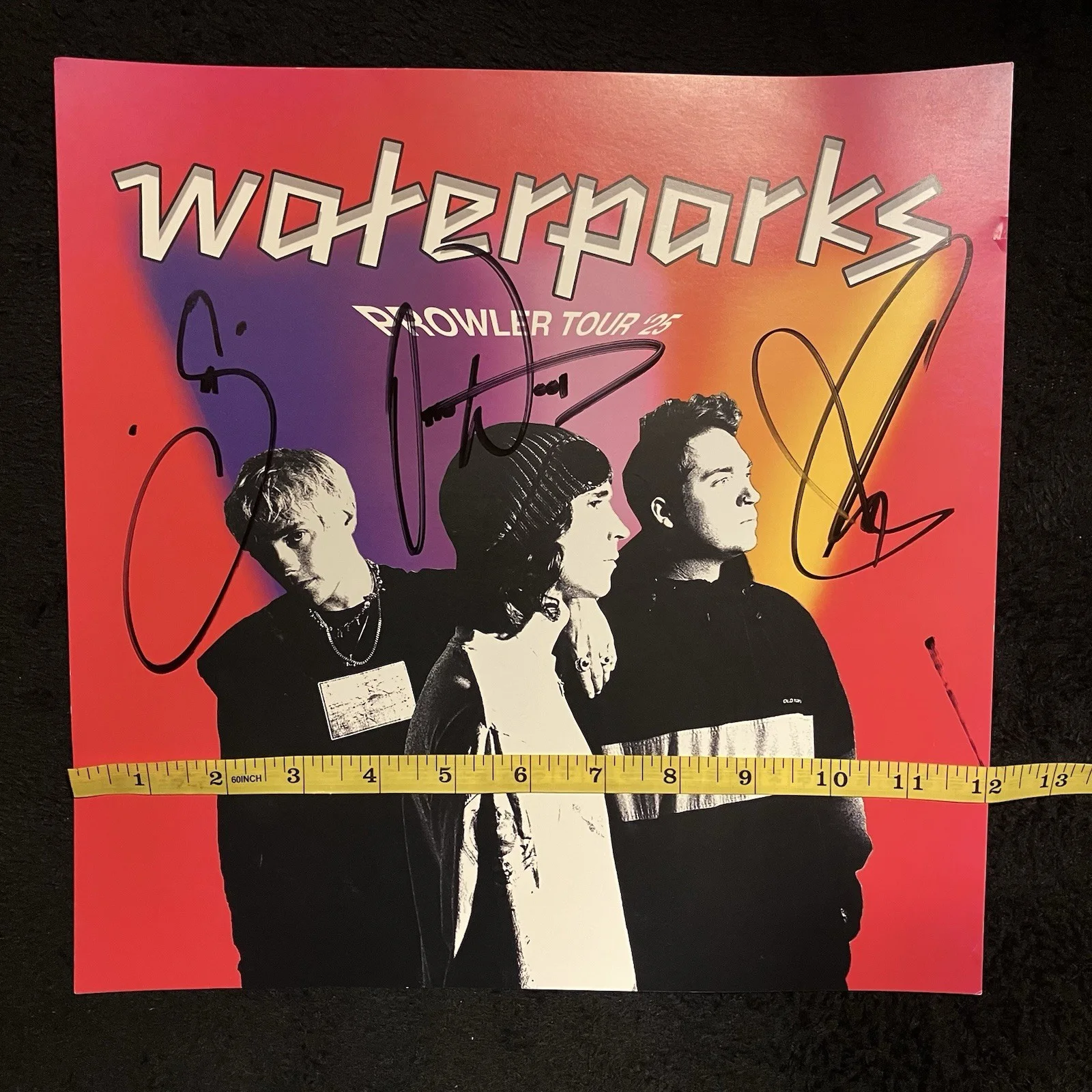 Waterparks Signed Prowler Tour 2025 Poster Awsten Geoff Otto, image 3