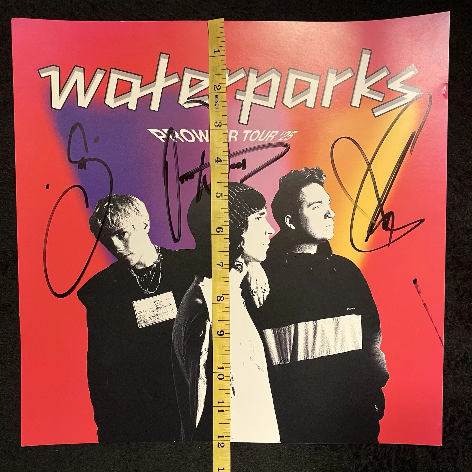 Waterparks Signed Prowler Tour 2025 Poster Awsten Geoff Otto, image 4