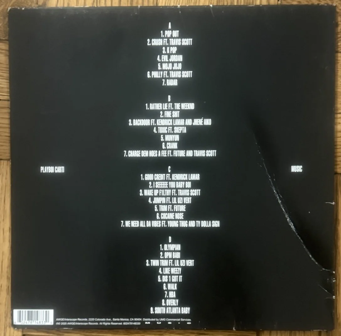 Playboi Carti Signed Autographed Vinyl LP “MUSIC - SORRY 4 DA WAIT” PSA/DNA Auth, image 3