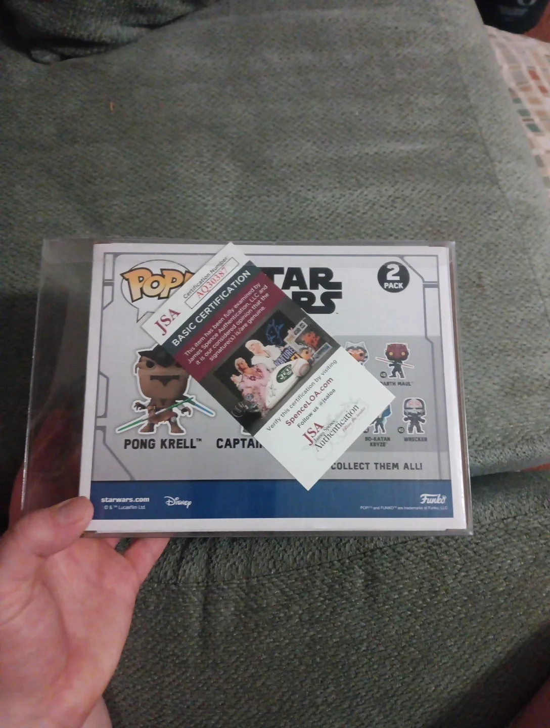 dee bradley baker — dee bradley baker signed funko Prong Krell Vs. Captain Rex JSA Certified, image 3