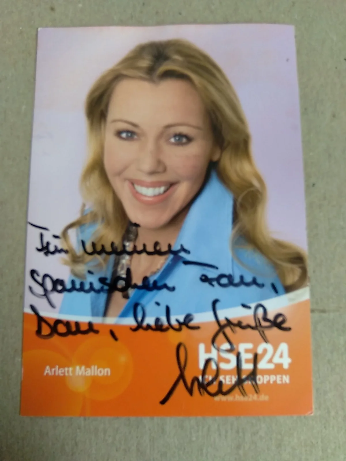 Arlett Mallon German Moderator TV Host Autographed 6x4 Flyer Signed, image 2