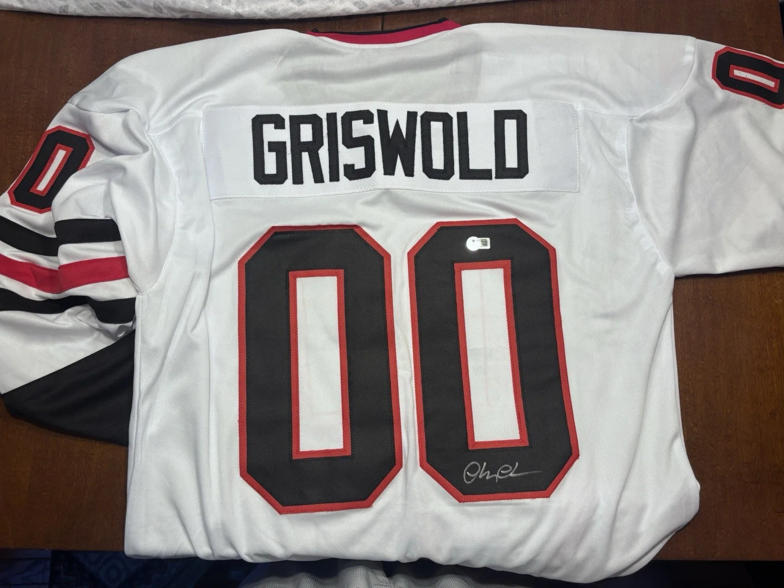 Autographed Griswold #00 White Jersey Beckett Authenticated, image 3