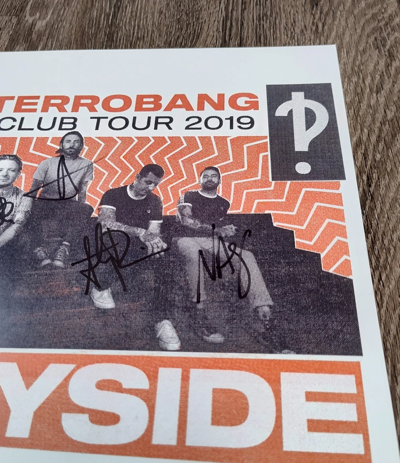 Signed Bayside Tour Poster The Interrobang Club Tour 2019 VIP Exclusive New, изображение 3