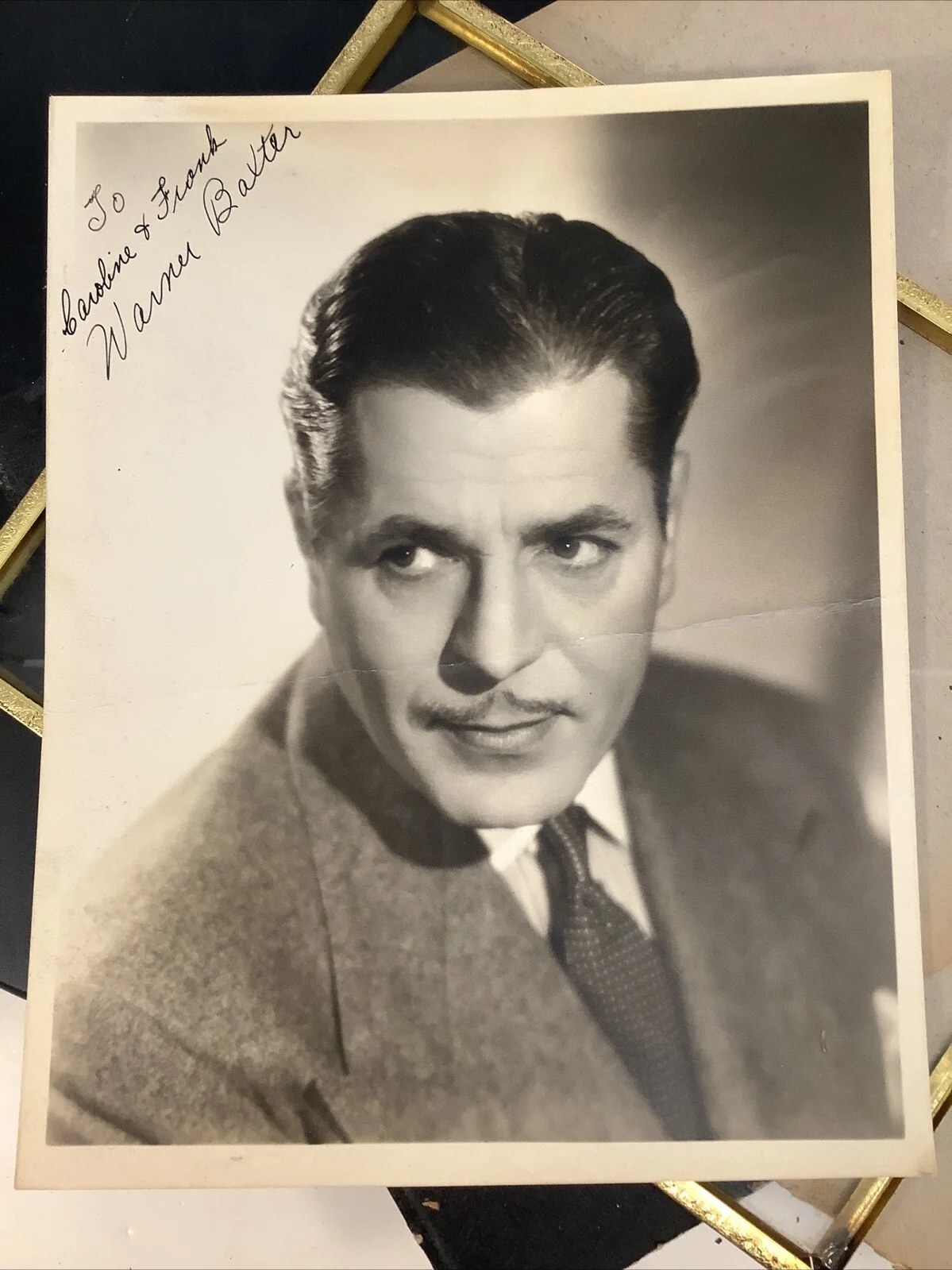 "The Cisco Kid" Warner Baxter Hand Signed 8X10 Framed, image 4