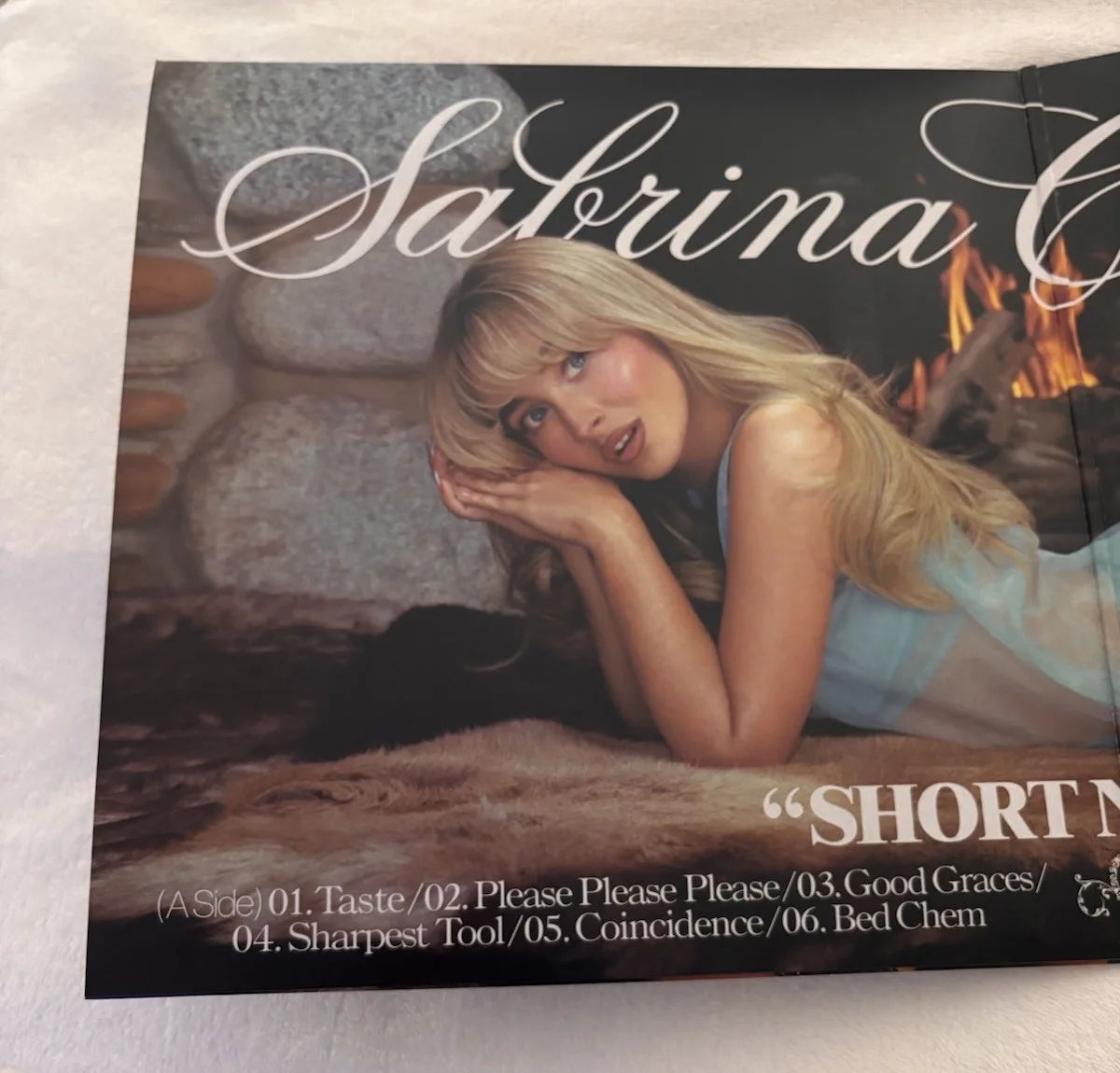 Sabrina Carpenter Short N' Sweet Vinyl LP Light Sky Blue SIGNED Insert, image 2