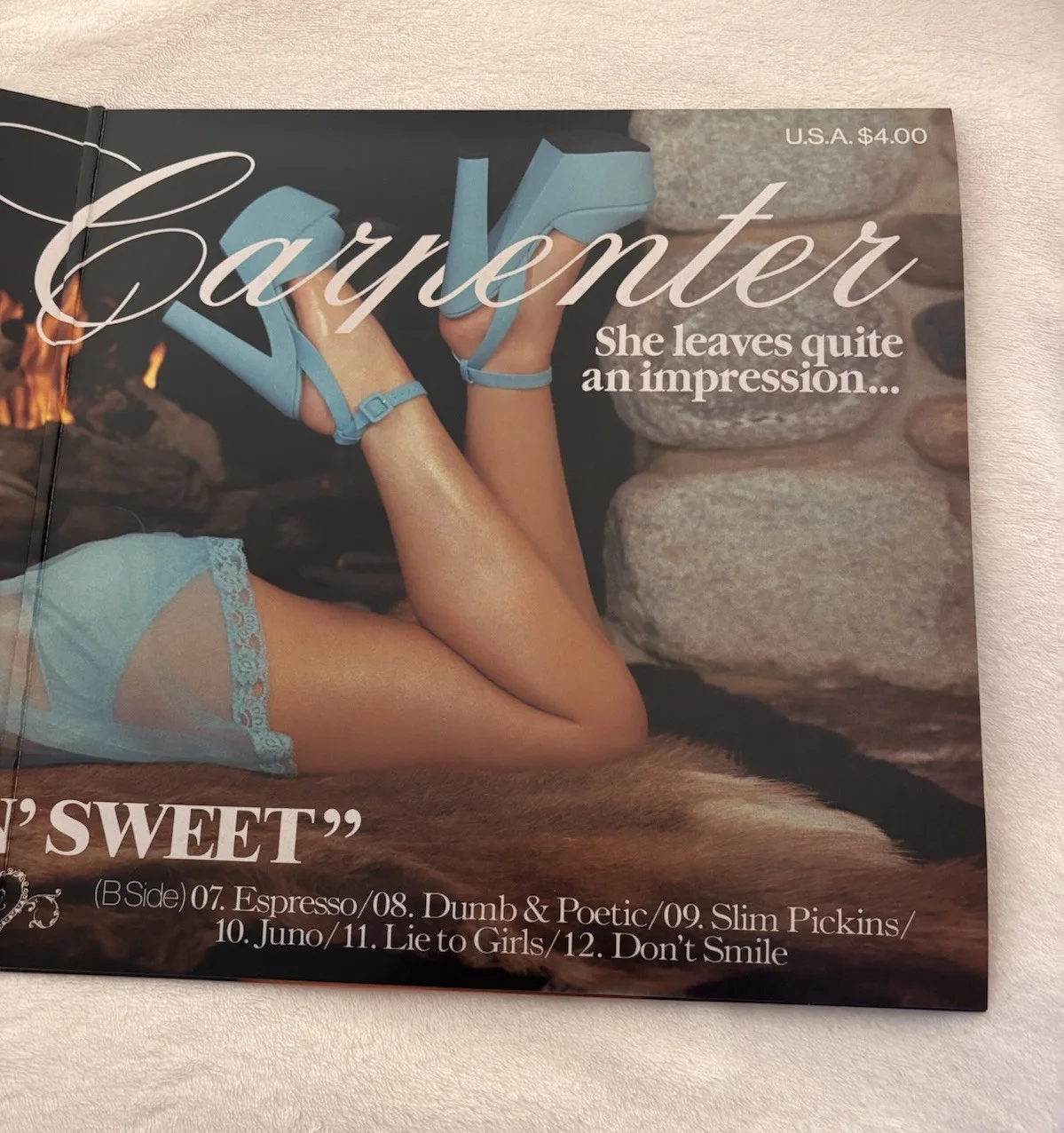 Sabrina Carpenter Short N' Sweet Vinyl LP Light Sky Blue SIGNED Insert, image 3