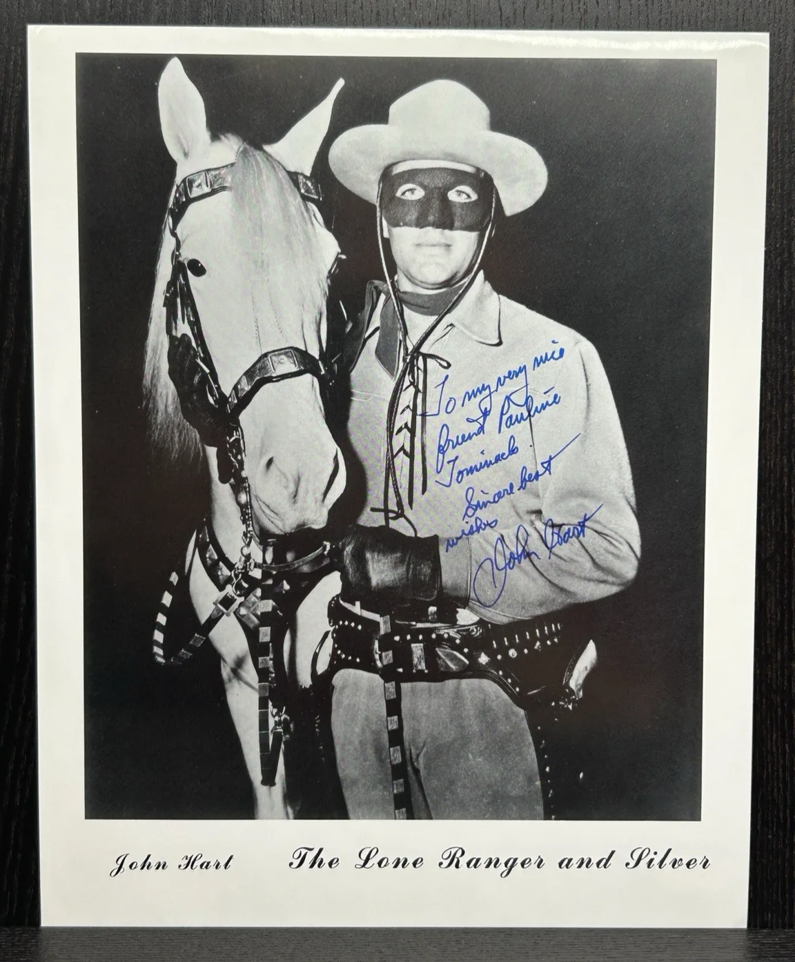 John Hart — JOHN HART SIGNED PHOTO & LETTER Original Autograph JSA COA Lone Ranger & Silver, image 2