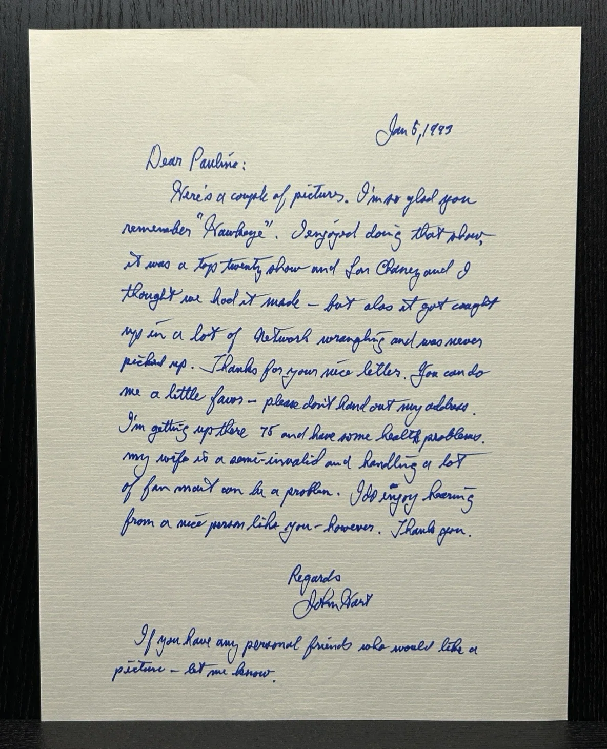 John Hart — JOHN HART SIGNED PHOTO & LETTER Original Autograph JSA COA Lone Ranger & Silver, image 4