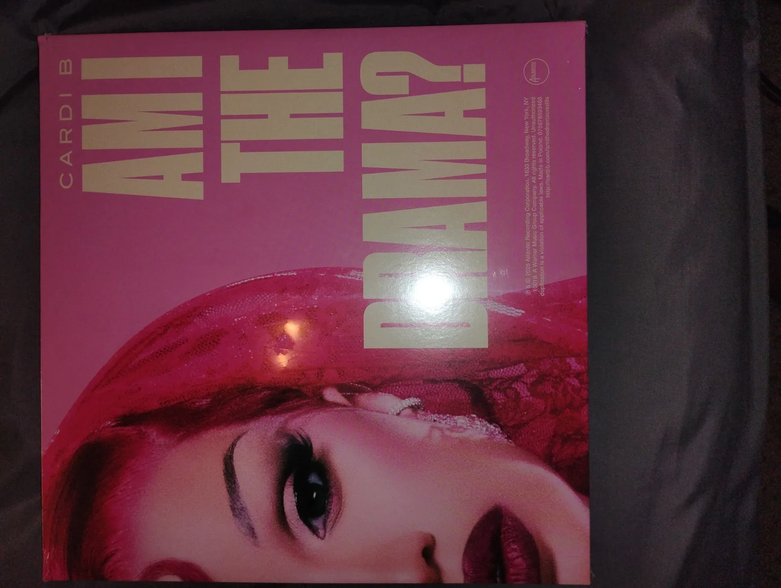 CARDI B AUTOGRAPHED SIGNED AM I THE DRAMA? VINYL ALBUM LP Alternative Pink Cover, изображение 2