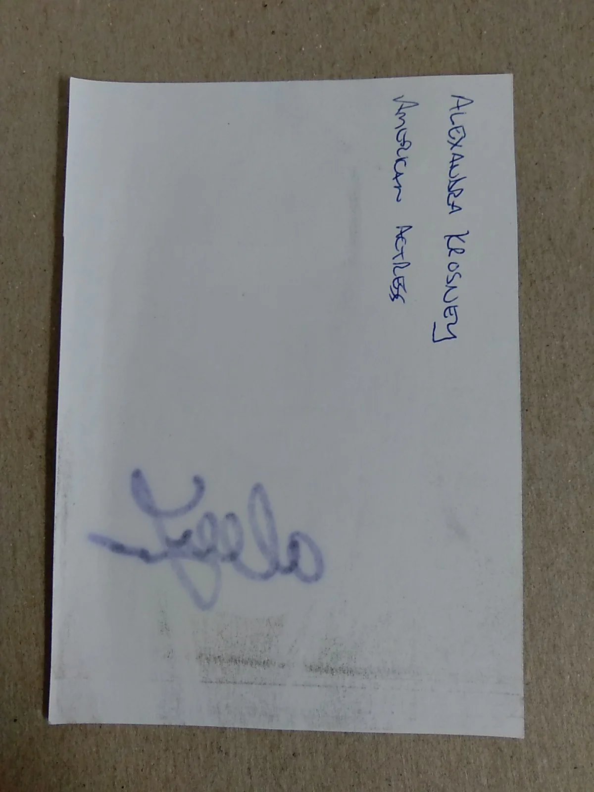 Alexandra Krosney American Actress Autographed Print 5x3.5in, изображение 4