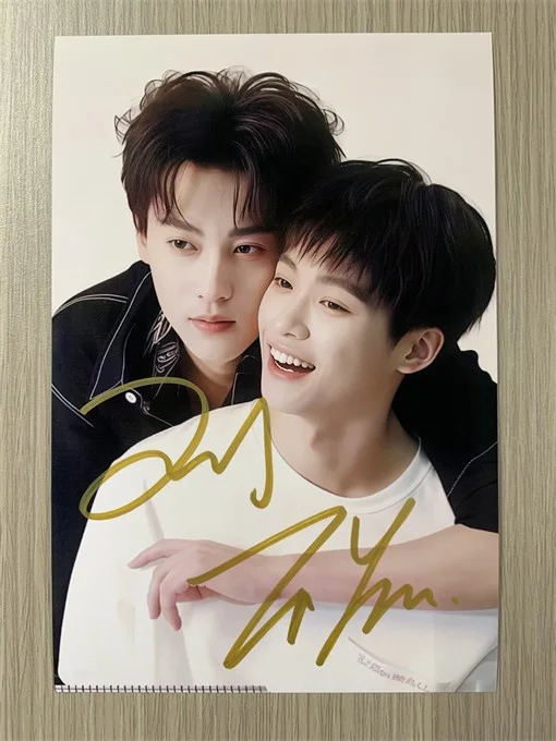 6" 逆爱梓渝田栩宁 Hand Signed Autographed Photo Autographs Collection Original, image 3