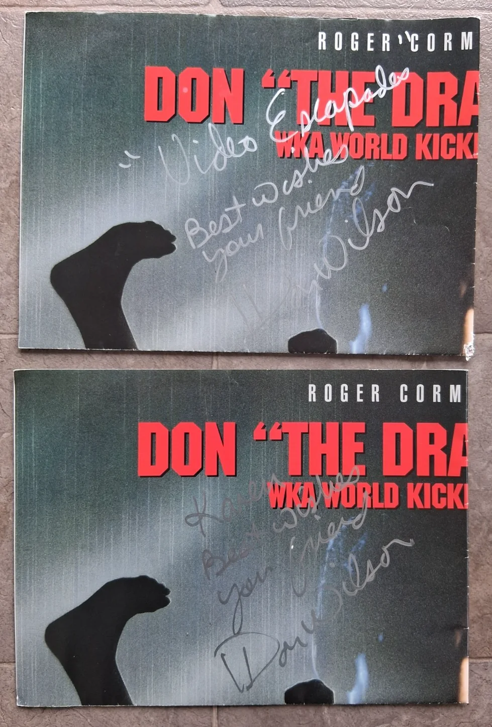 Don the Dragon Wilson — Blood Fist 4 Die Trying Don "The Dragon" Wilson Posters (2) Signed 1992, изображение 3
