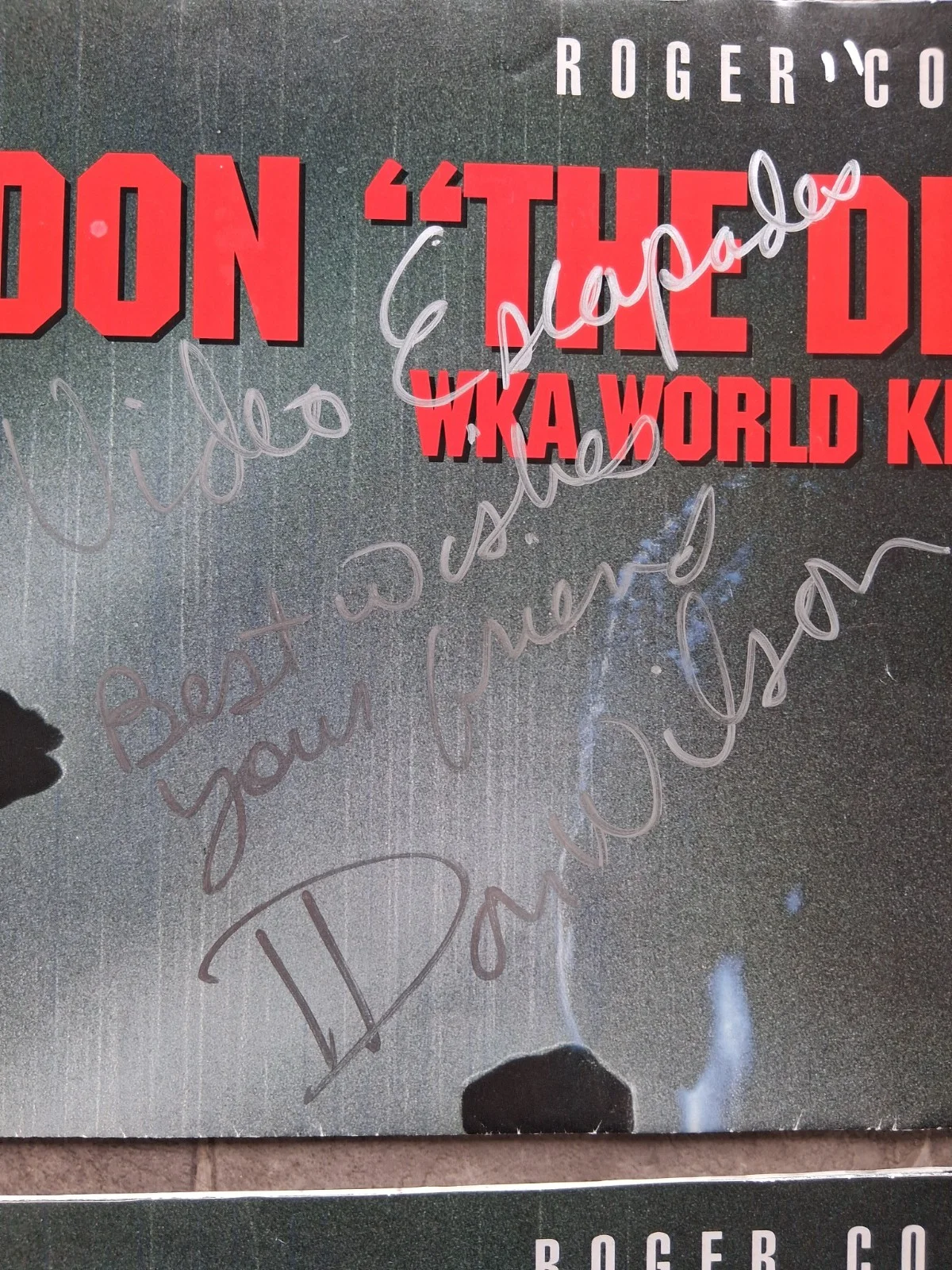 Don the Dragon Wilson — Blood Fist 4 Die Trying Don "The Dragon" Wilson Posters (2) Signed 1992, изображение 4
