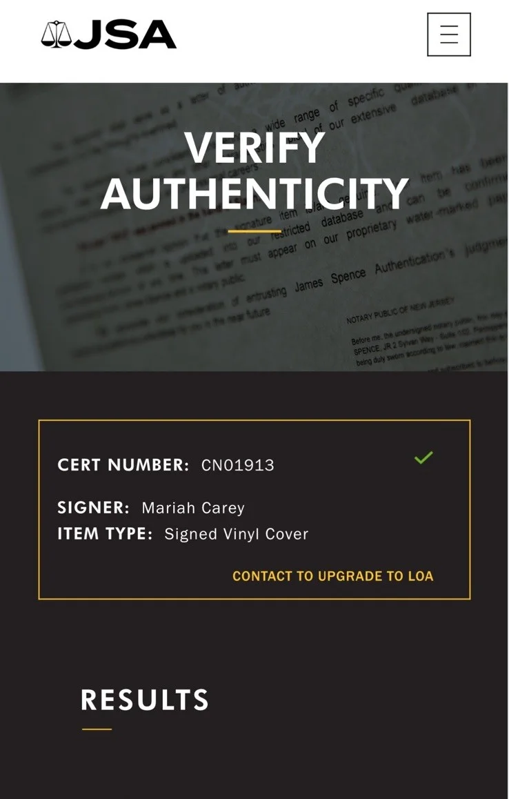 MARIAH CAREY SIGNED RAINBOW VINYL LP JSA COA #CN01913 URBAN OUTFITTERS YELLOW, изображение 5