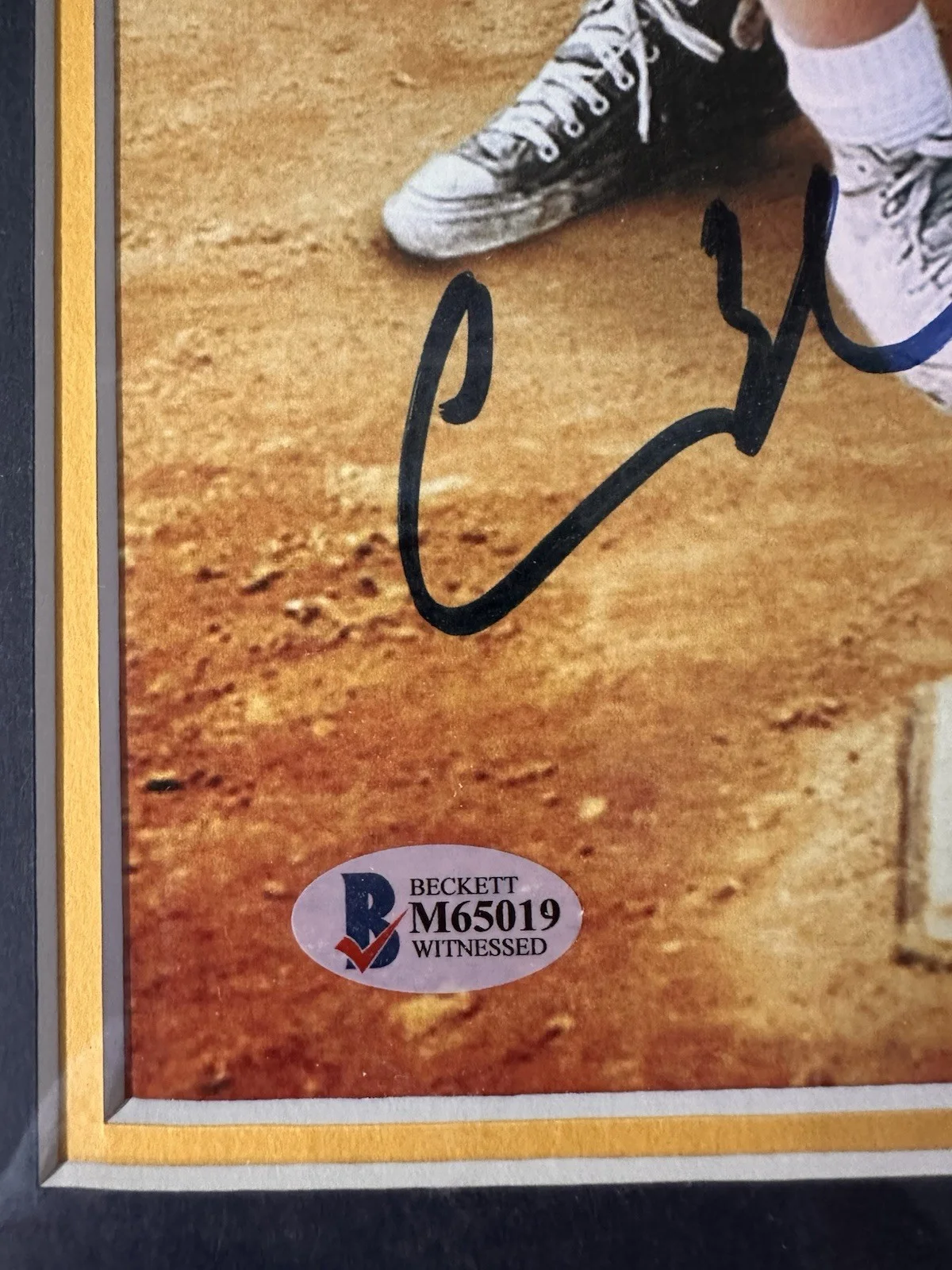 Marty York, Shane Obedzinski, Chauncey Leopardi, Victor DiMattia — The Sandlot Cast Signed Framed & Matted Photo Beckett Witnessed, изображение 3