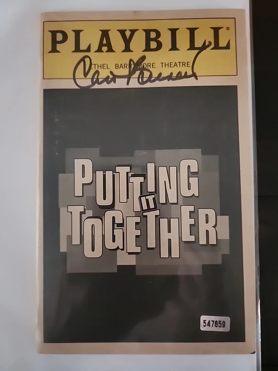 Carol Burnett and Quincy Jones Dual Signed Certificate and Play Bill Autograph, image 4