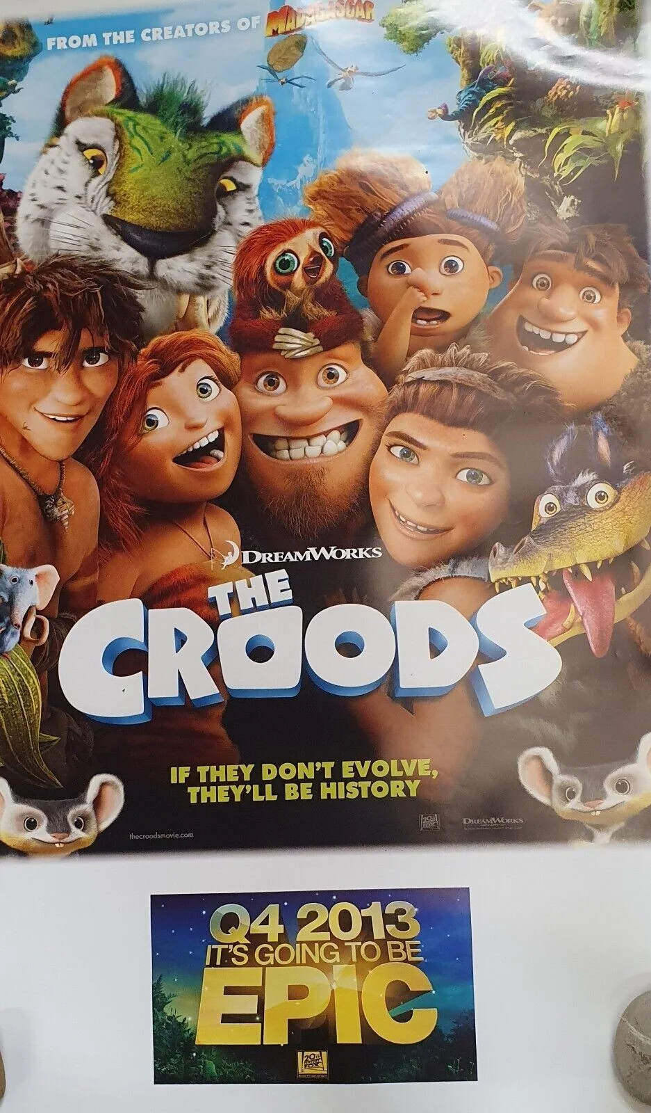 The Croods Film Poster 40 X 27 Inches 2013, изображение 2