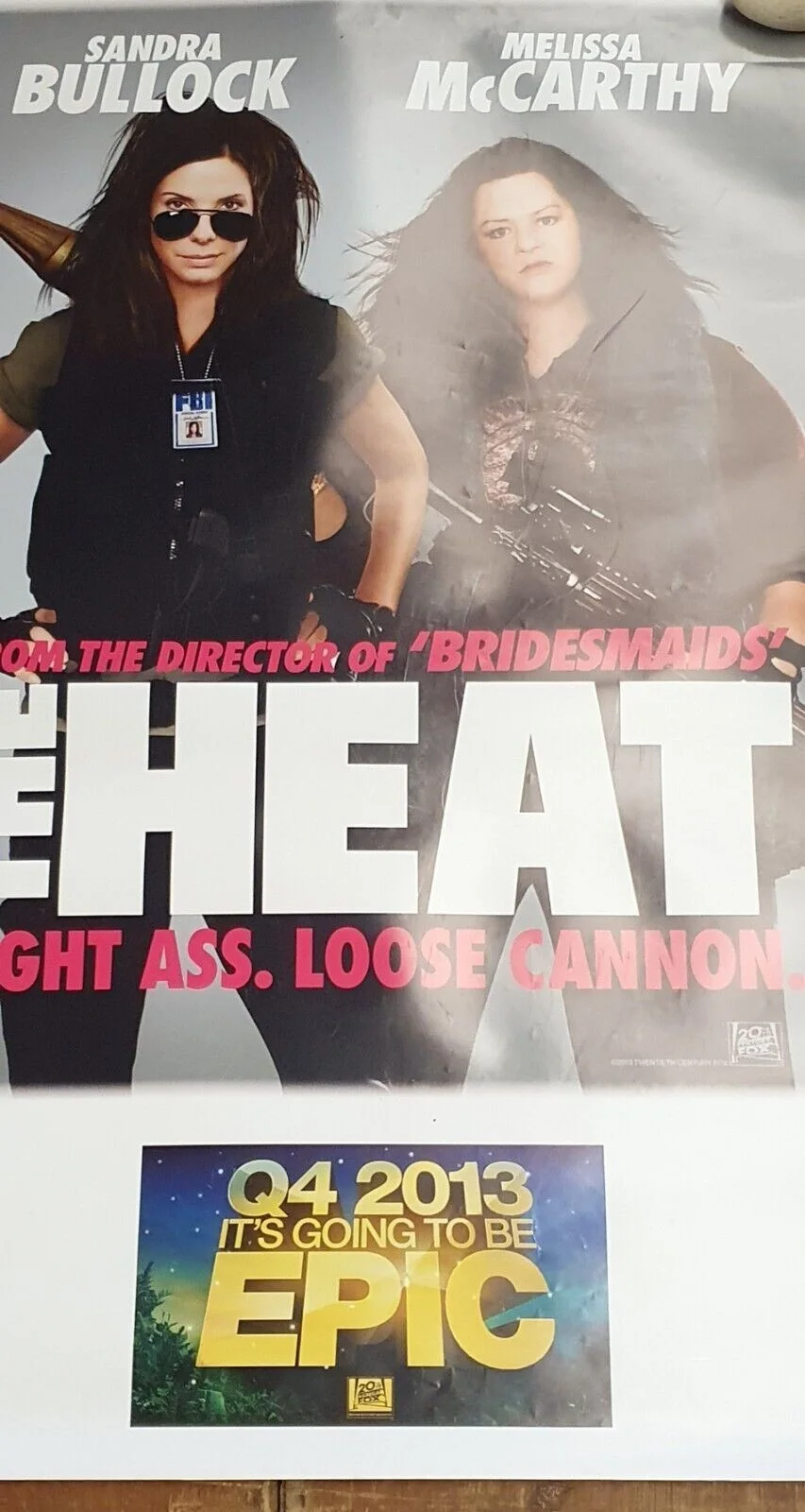 THE HEAT (2013) Original Quad Movie Poster (ADV) Sandra Bullock Melissa McCarthy, изображение 3