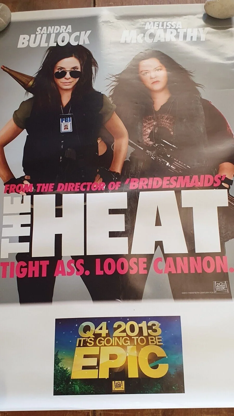 THE HEAT (2013) Original Quad Movie Poster (ADV) Sandra Bullock Melissa McCarthy, изображение 4