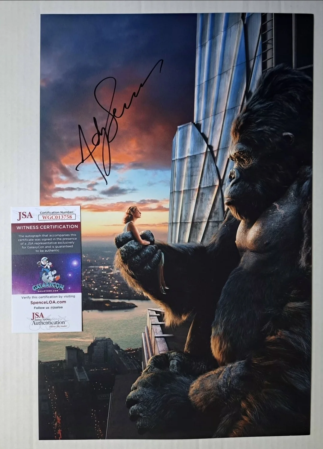 ANDY SERKIS as KING KONG Signed Premium 11X17 Movie Poster Photo JSA, изображение 2
