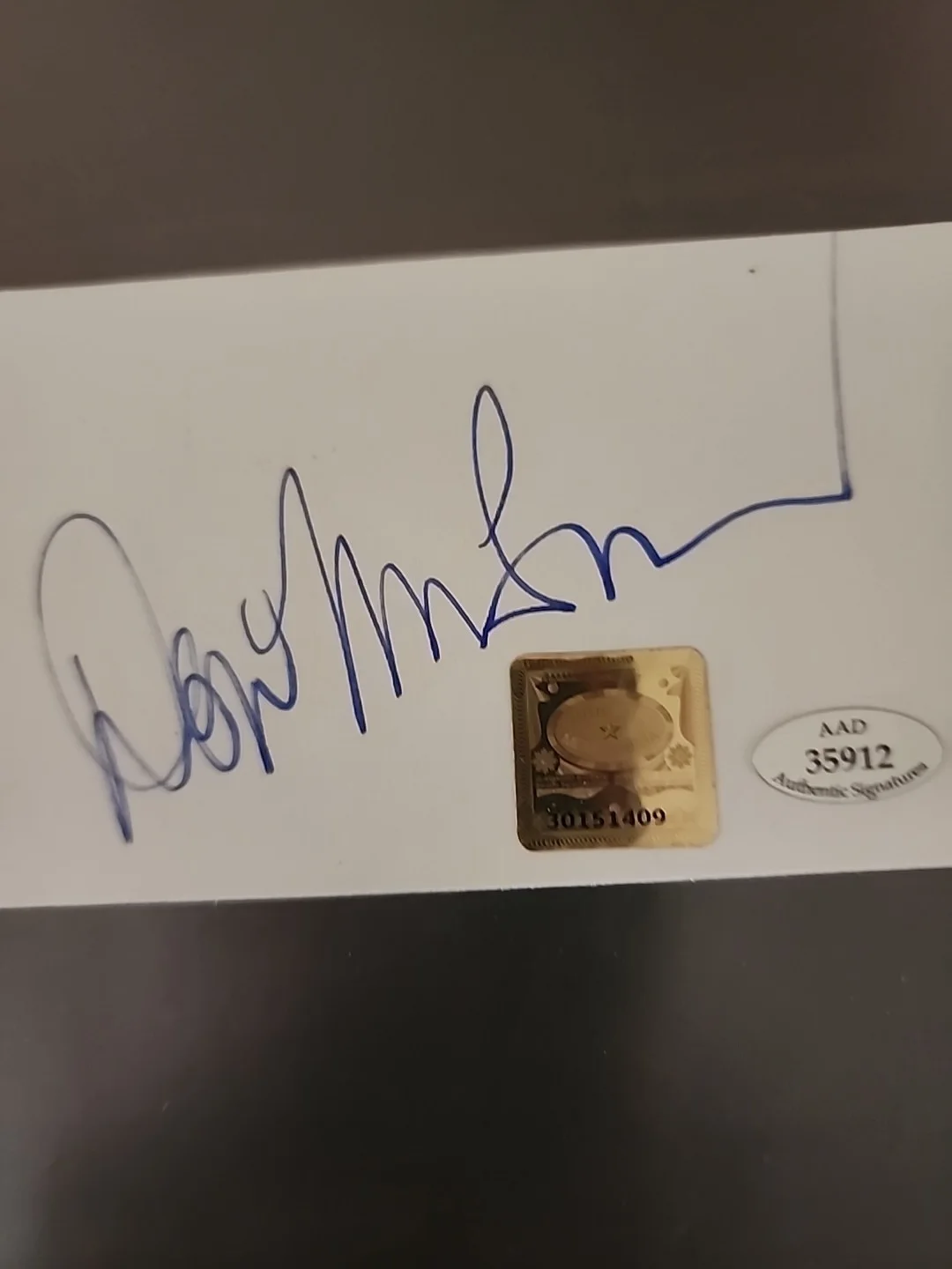 Don McLean Signed index card 4 X 5, image 2