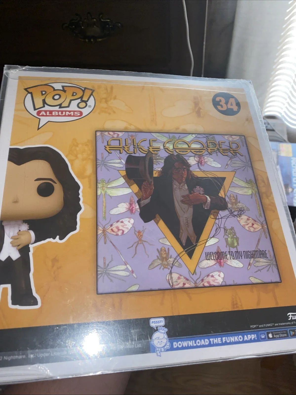 Alice Cooper Signed Autographed Funko Pop Album Welcome To My Nightmare, image 2