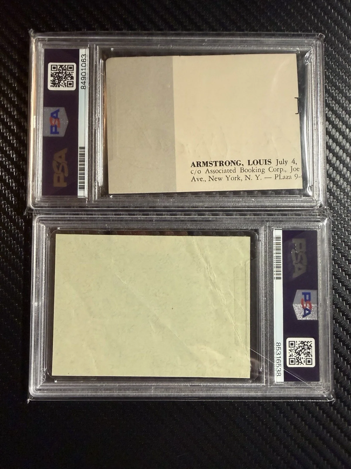 Ella Fitzgerald And Louis Armstrong (Satchmo) Cut Autographs PSA Authentic, image 2