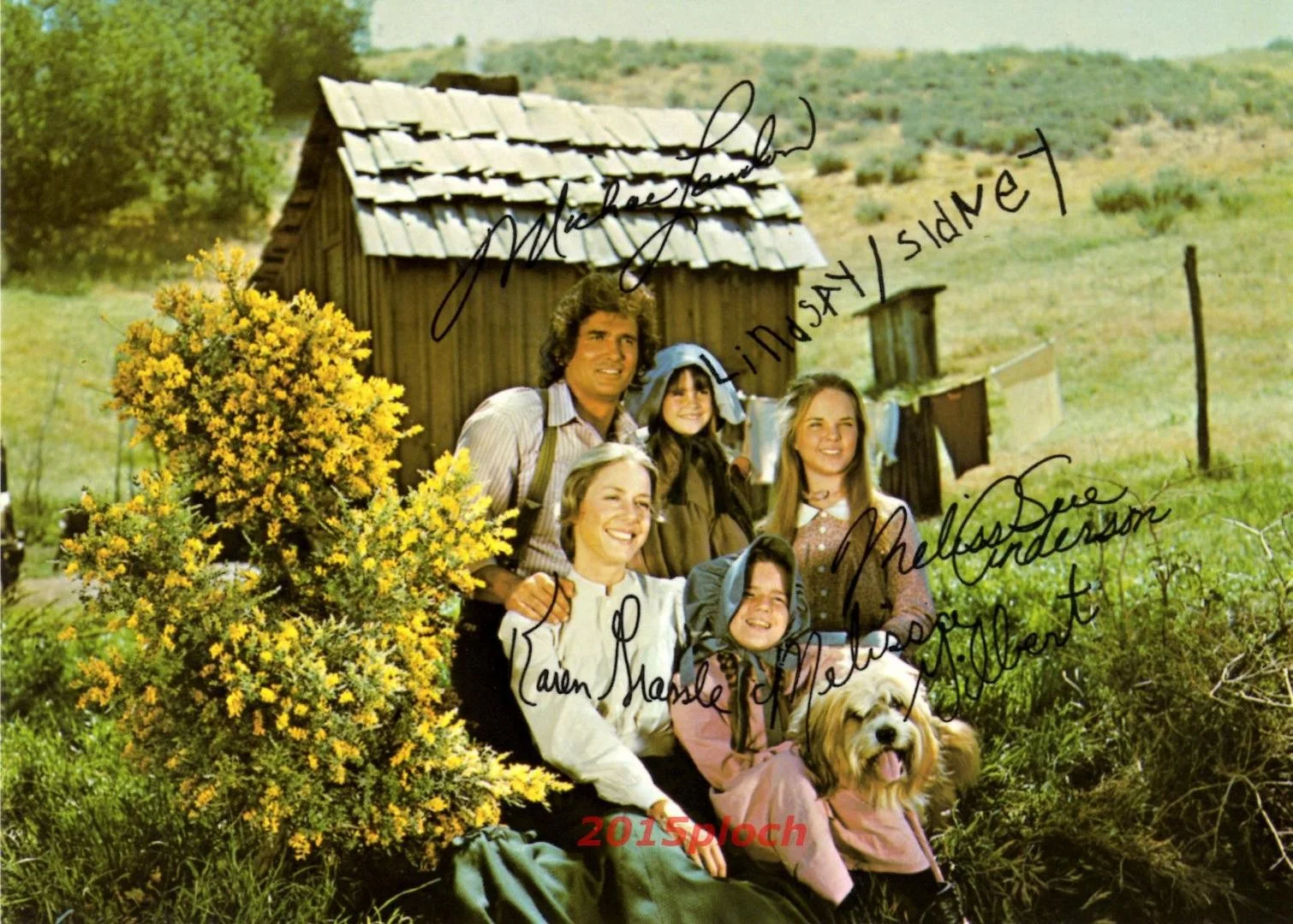 LITTLE HOUSE ON THE PRAIRIE TV SHOW CAST — LITTLE HOUSE ONTHE PRAIRIE TV CAST 8.5X11 SIGNED PHOTO AUTOGRAPH ALL SIGNATURES